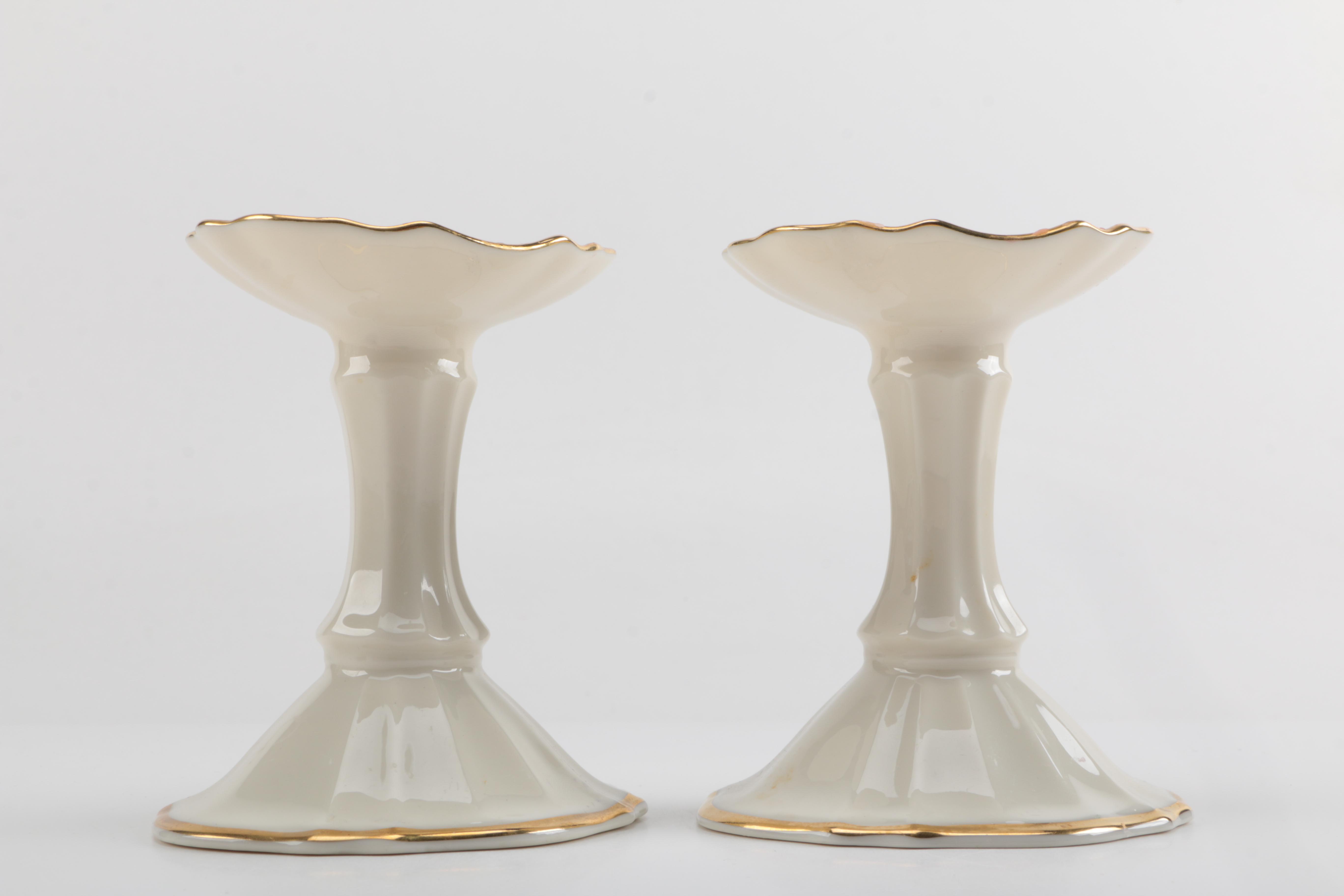 Lenox Porcelain Candle Holders