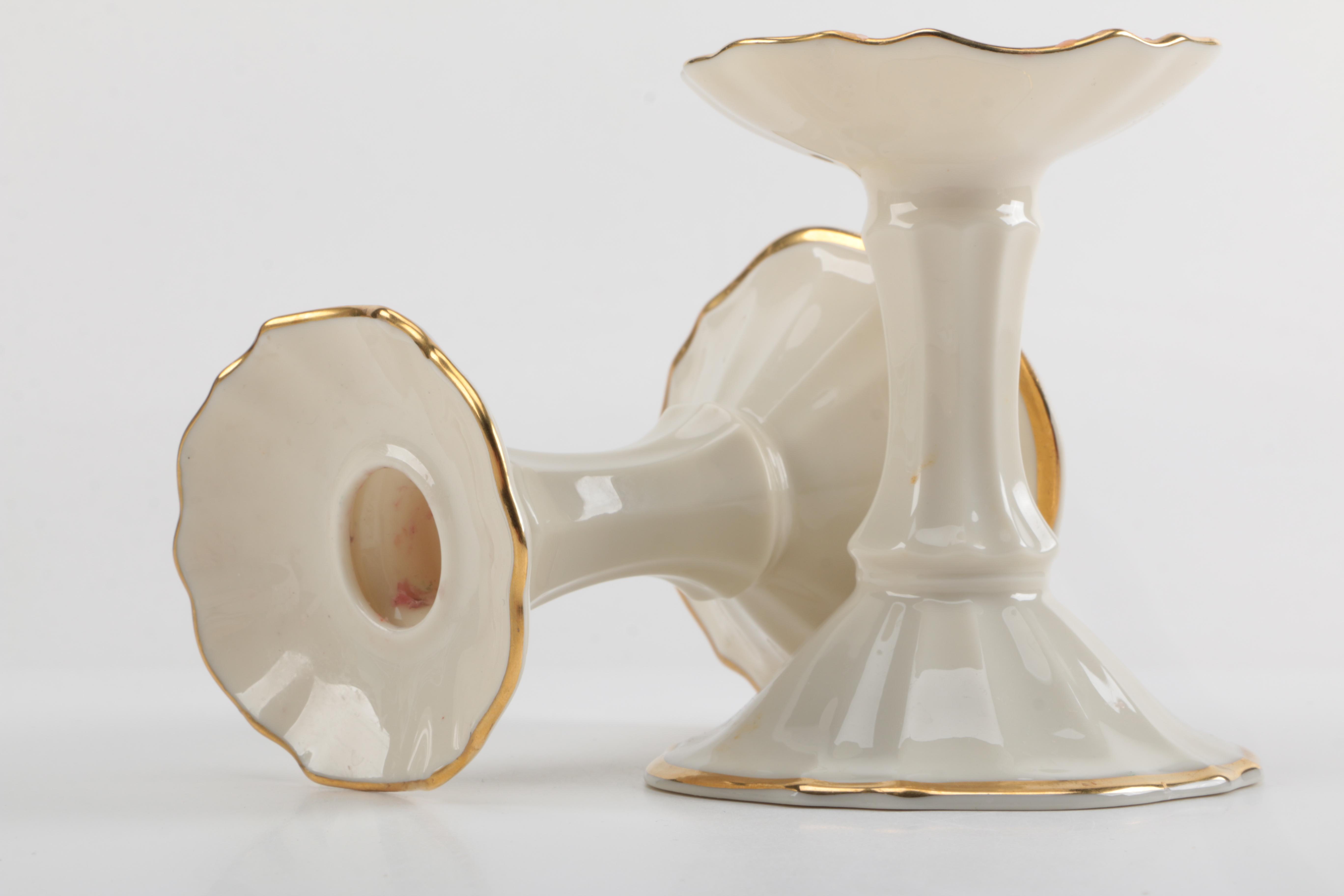 Lenox Porcelain Candle Holders