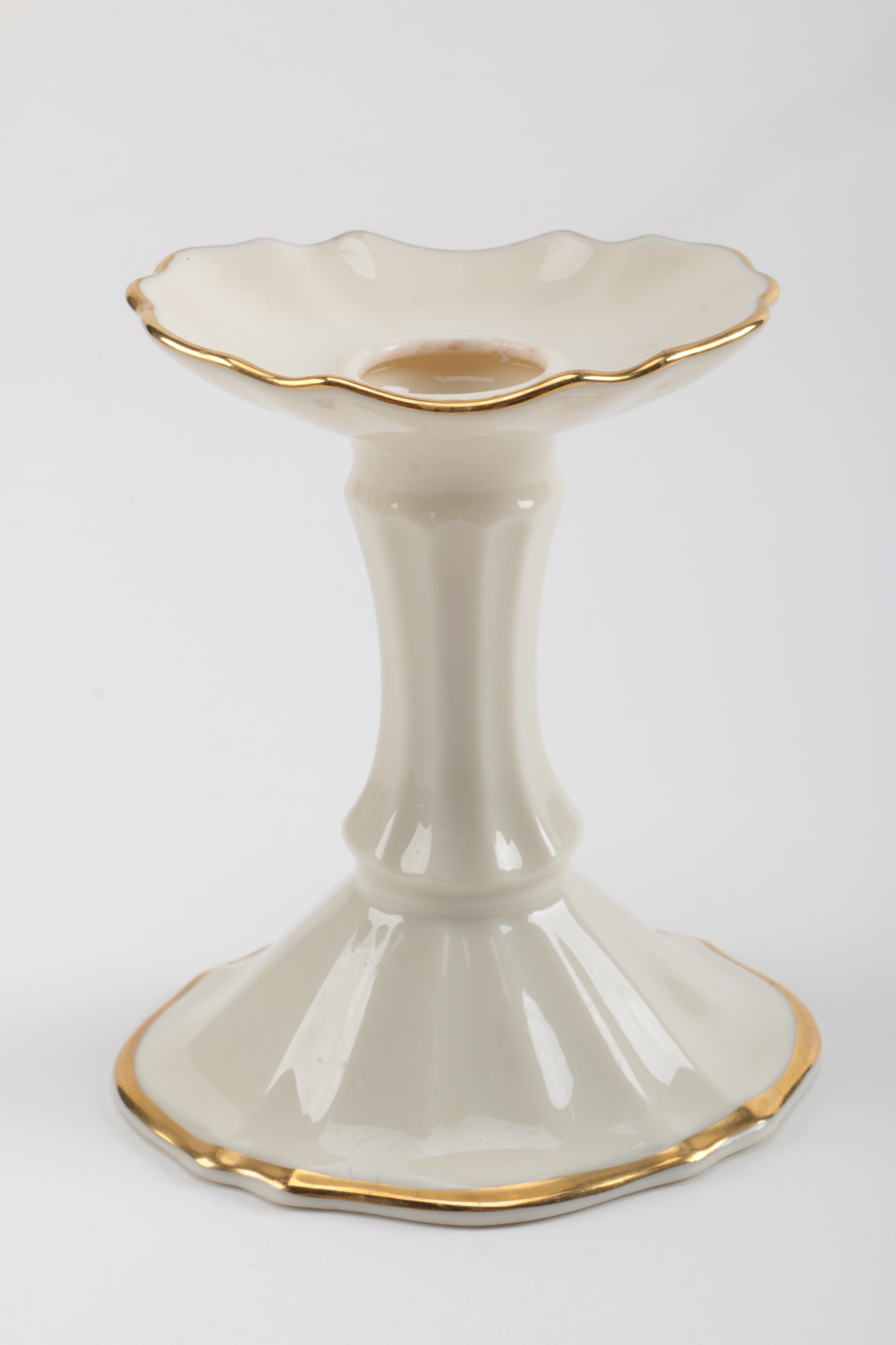 Lenox Porcelain Candle Holders