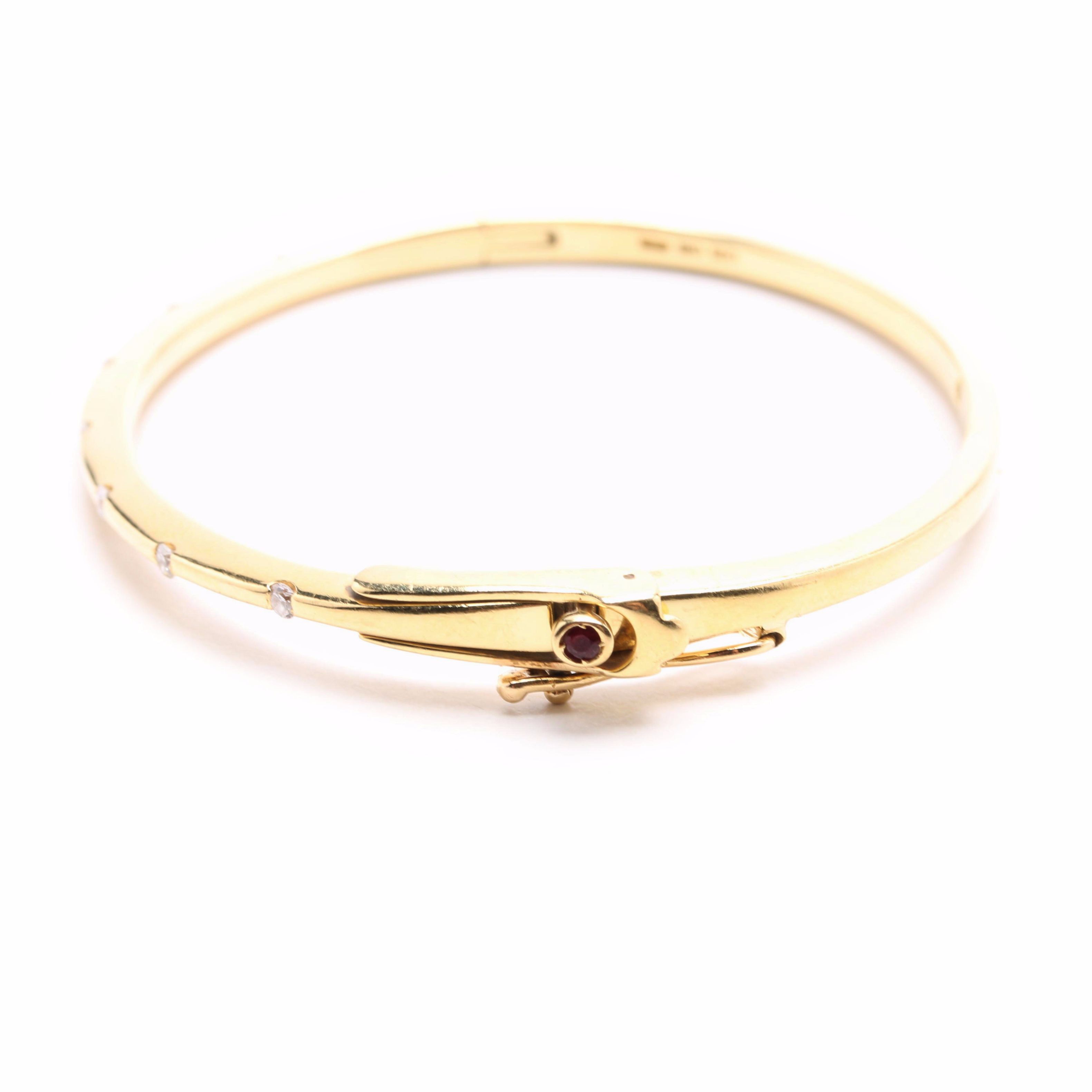 Roberto Coin 18K Yellow Gold Bracelet with Seven Diamonds