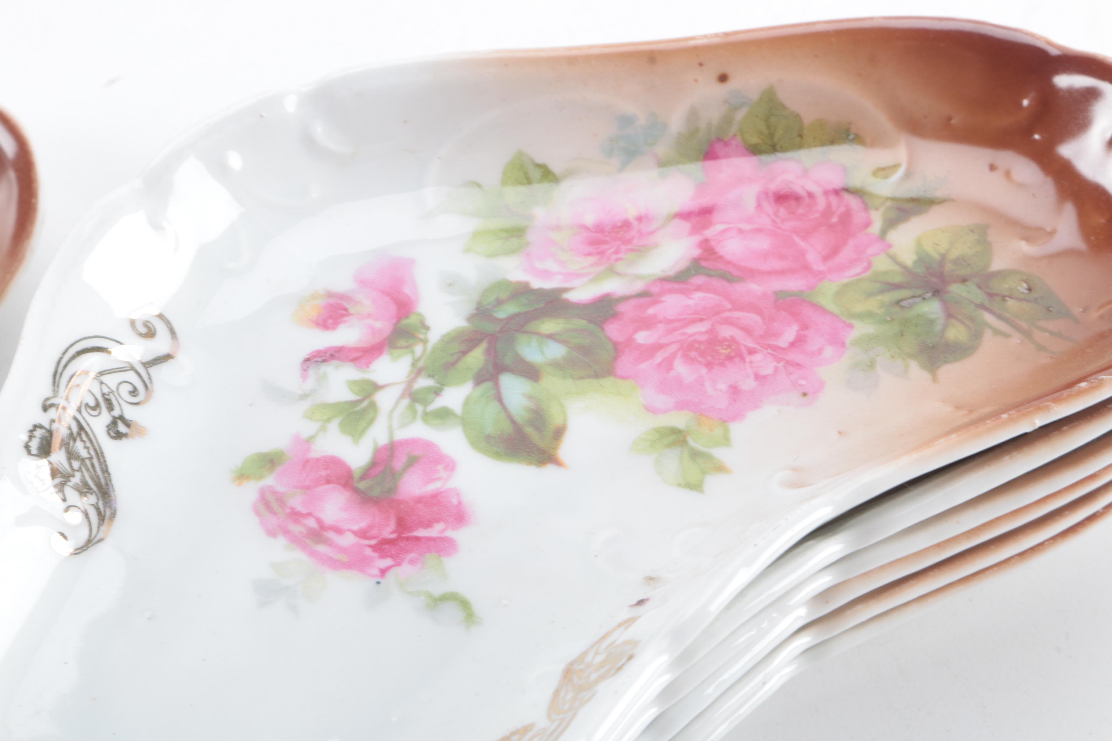 Set of Triangular Porcelain Bone Plates