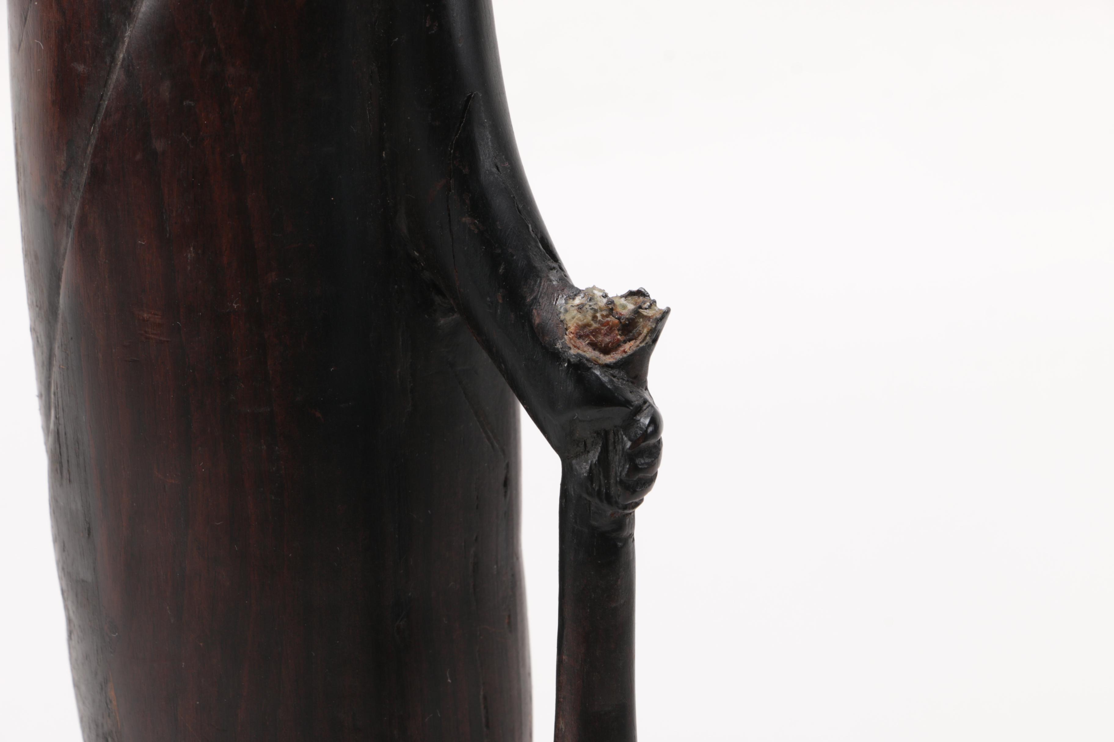 Vintage Kenyan Inspired Carved Wooden Maasai Figures