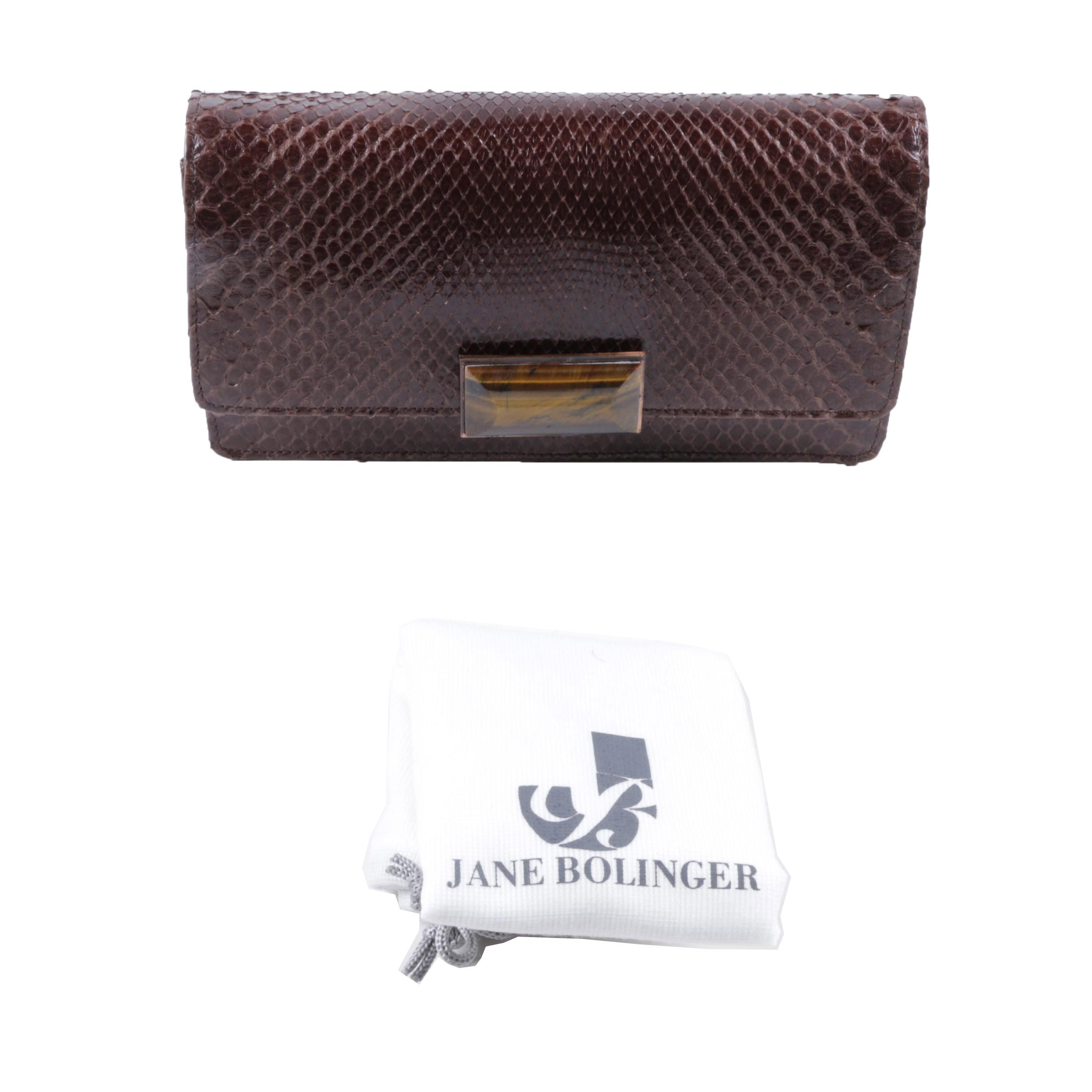 Jane Bolinger Python Convertible Clutch