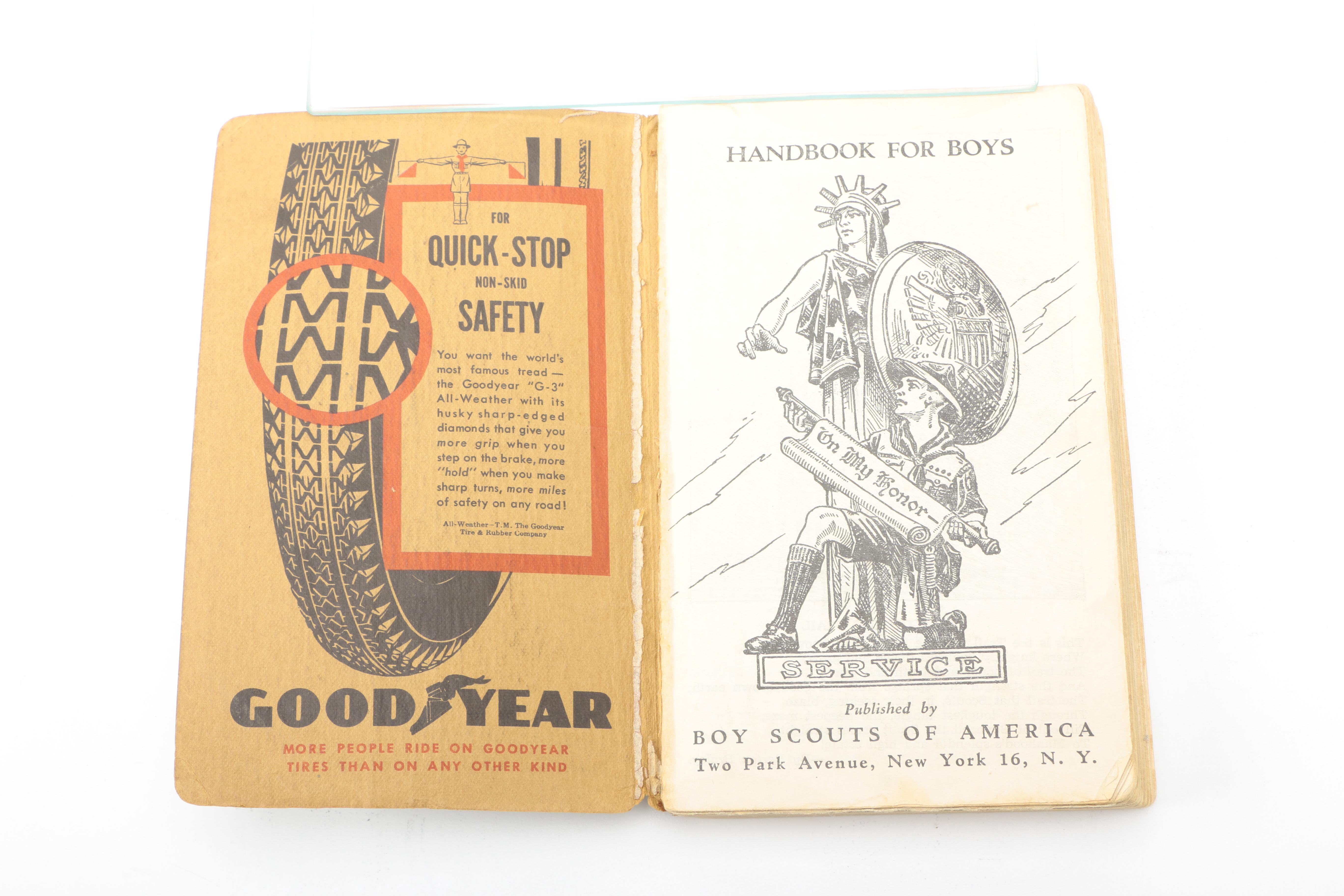 Mid Century Boy Scouts of America Handbooks With "The Adventures of Tom Sawyer"
