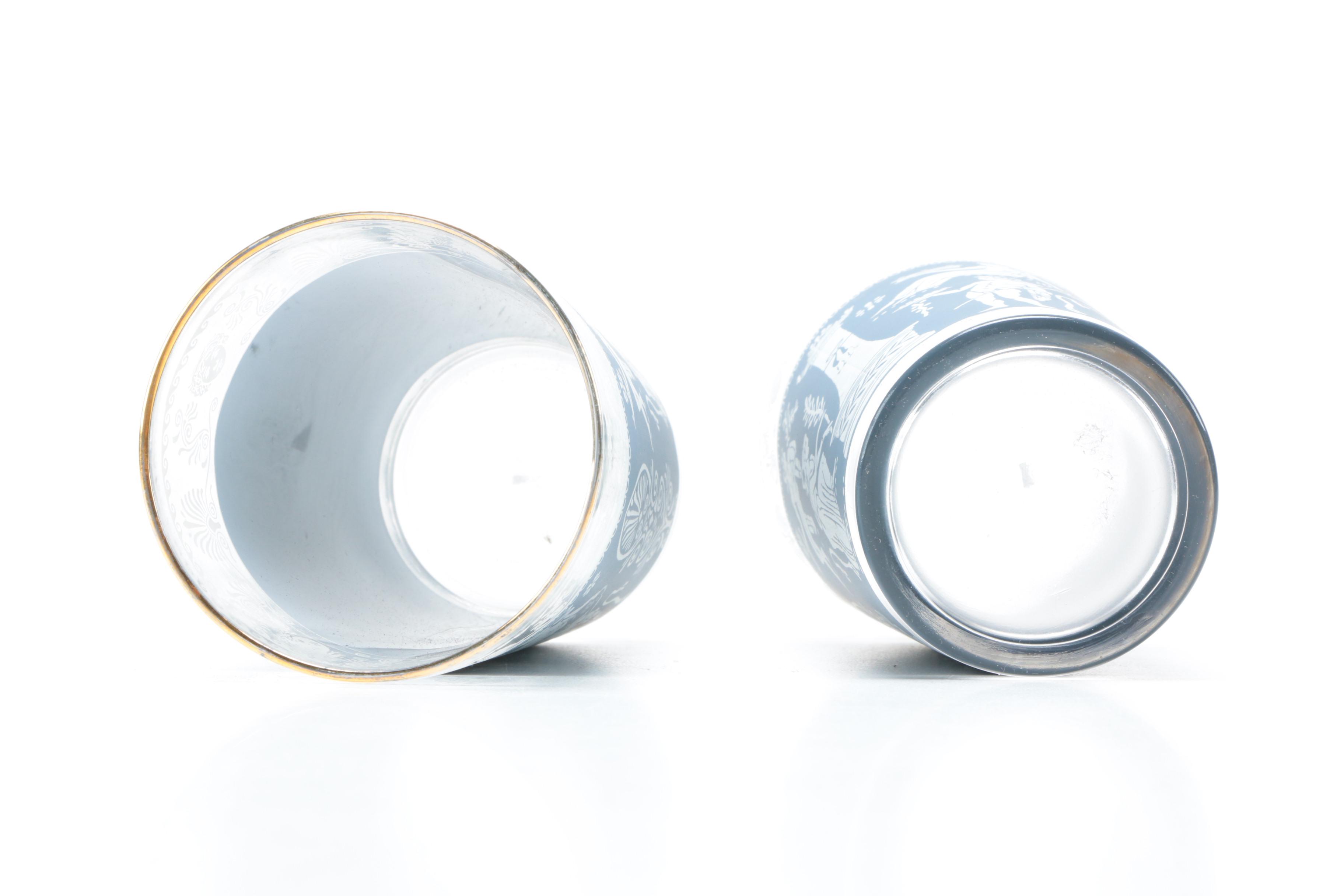 Grecian Style Ice Bucket and Drinking Glasses