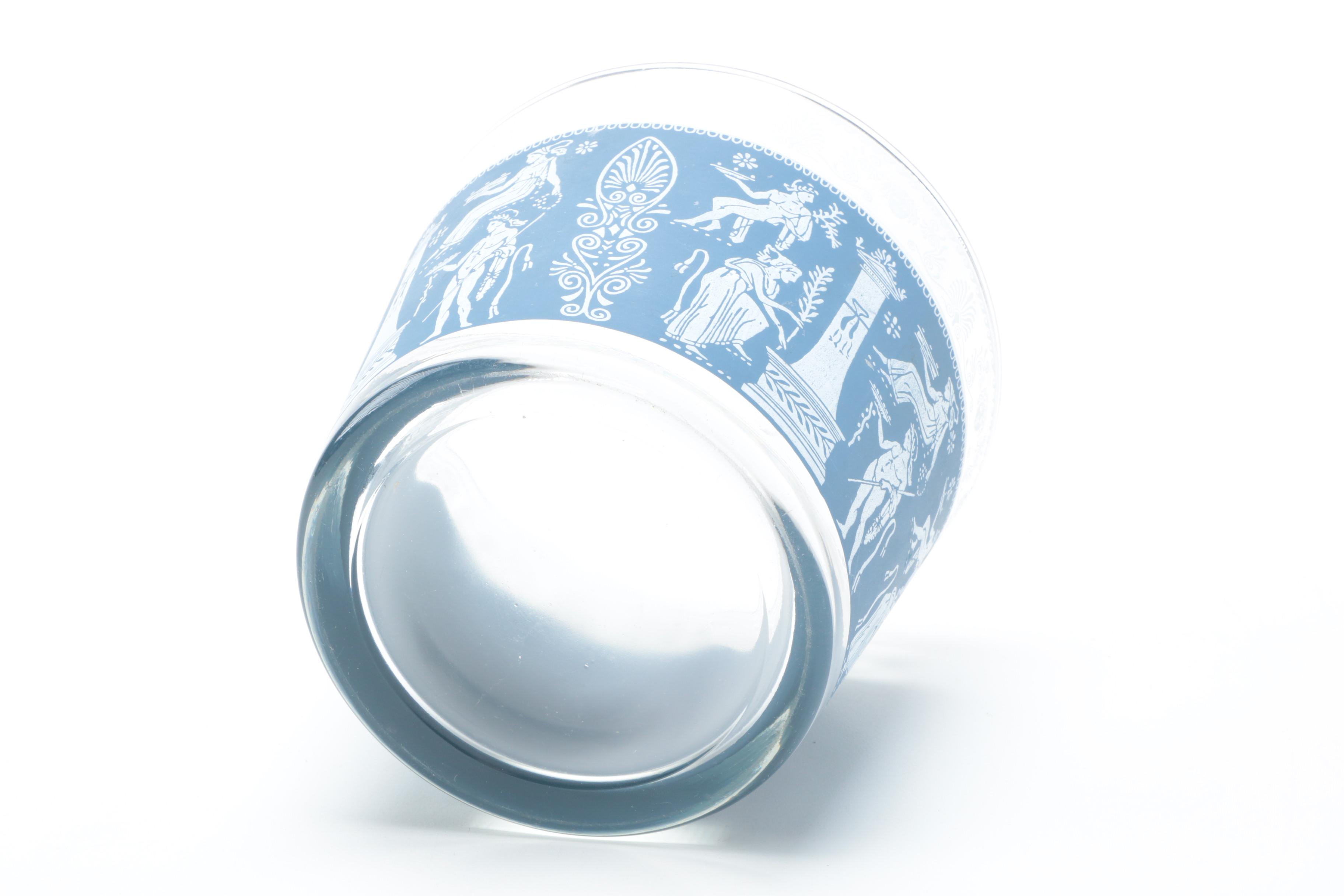 Grecian Style Ice Bucket and Drinking Glasses