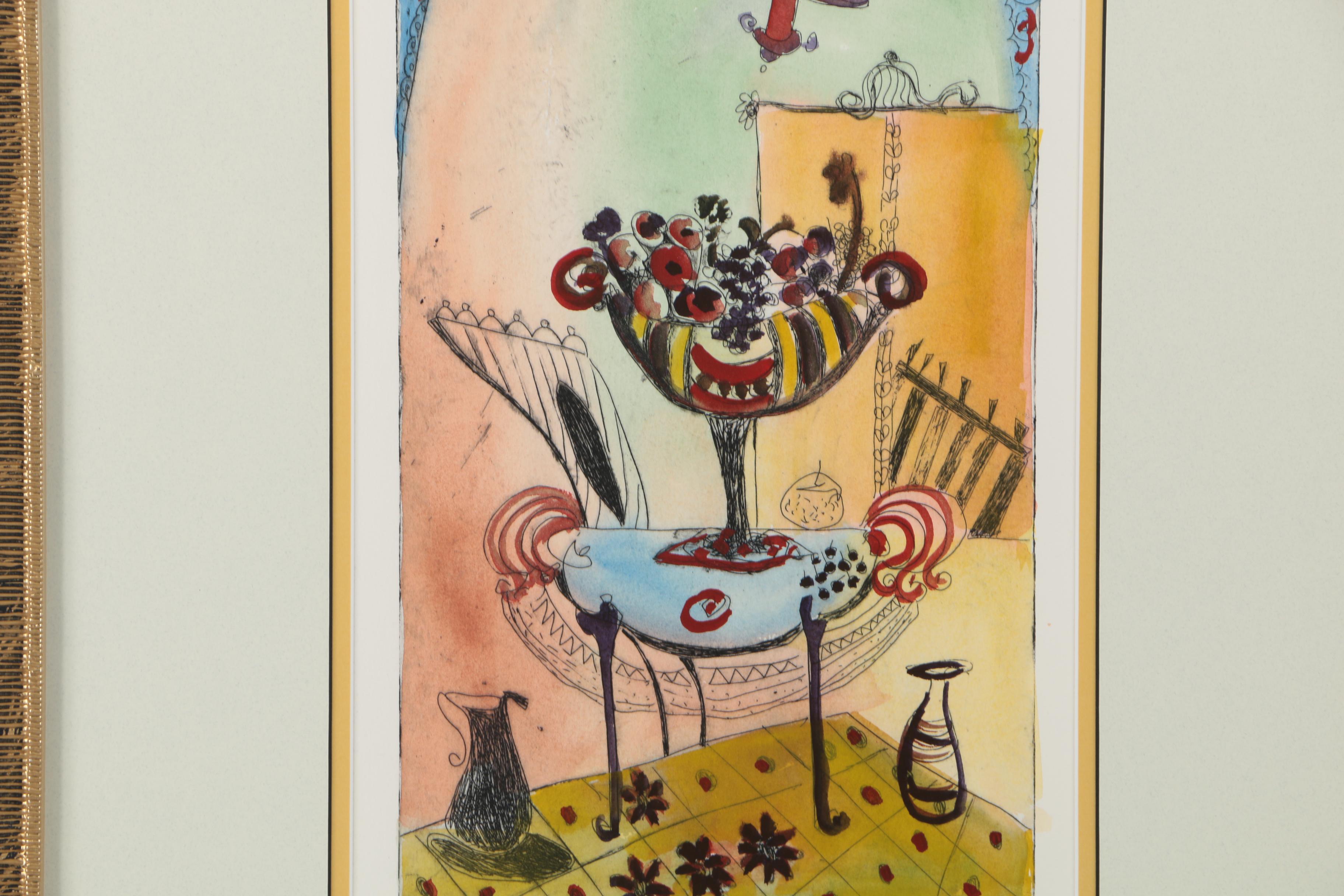 Bracha Guy Limited Edition Hand-Colored Etching