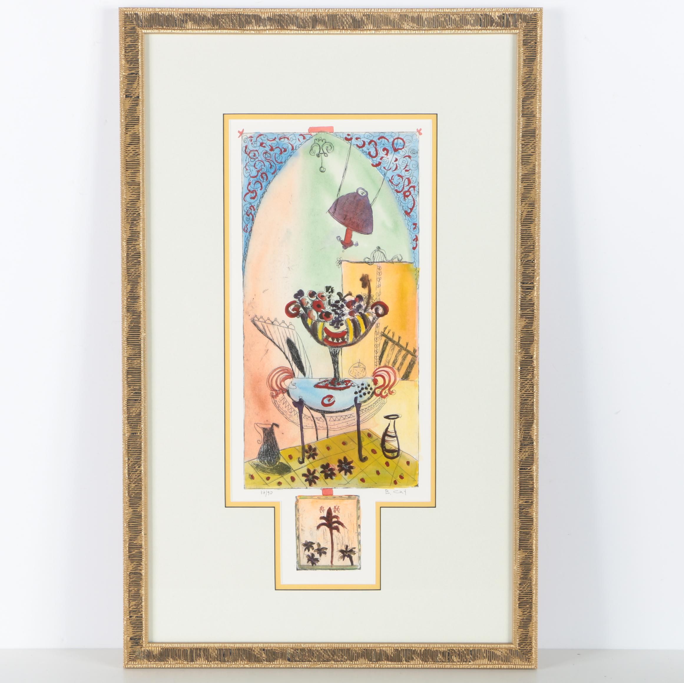 Bracha Guy Limited Edition Hand-Colored Etching