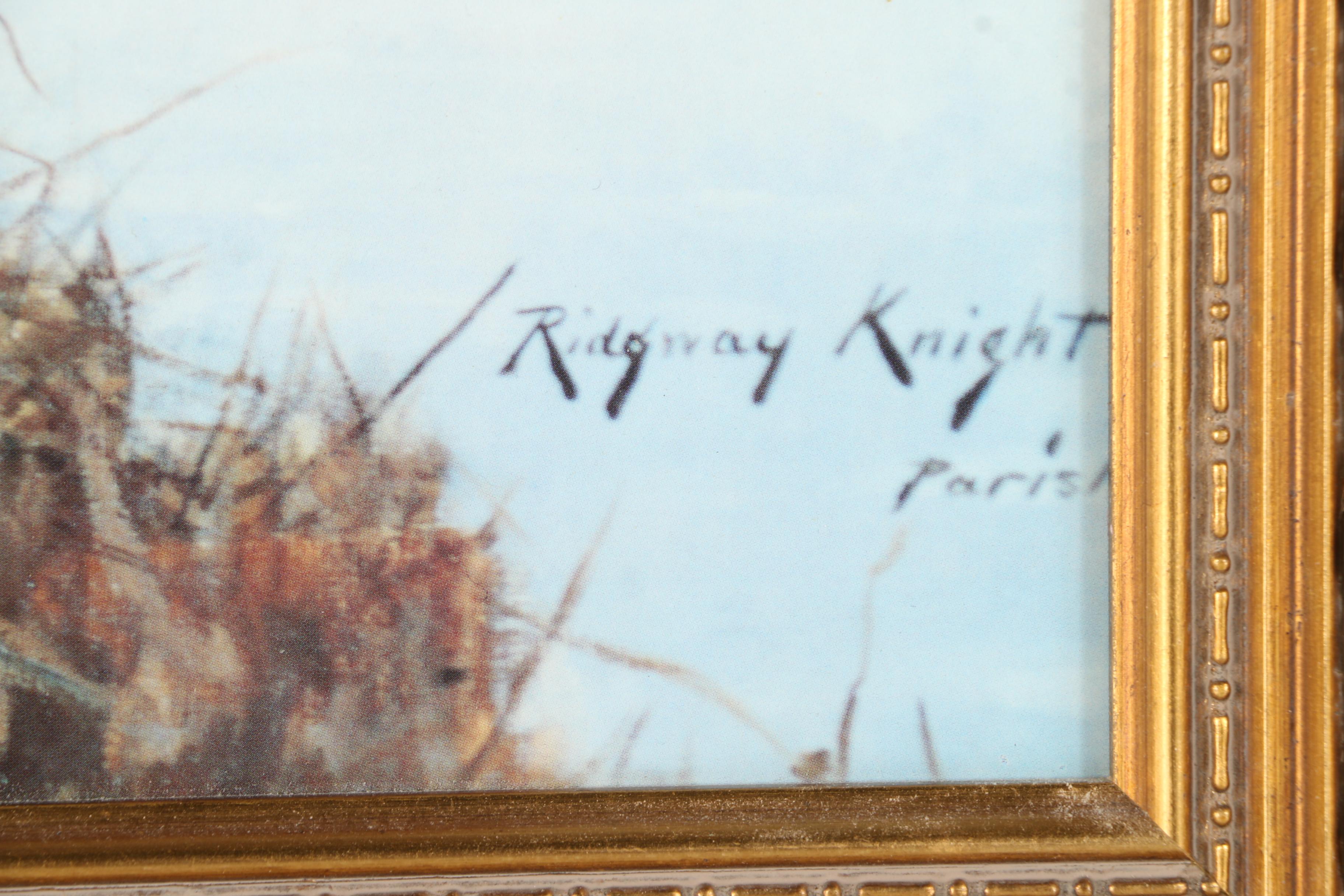 Offset Lithograph After Daniel Ridgway Knight "Hailing the Ferryman"