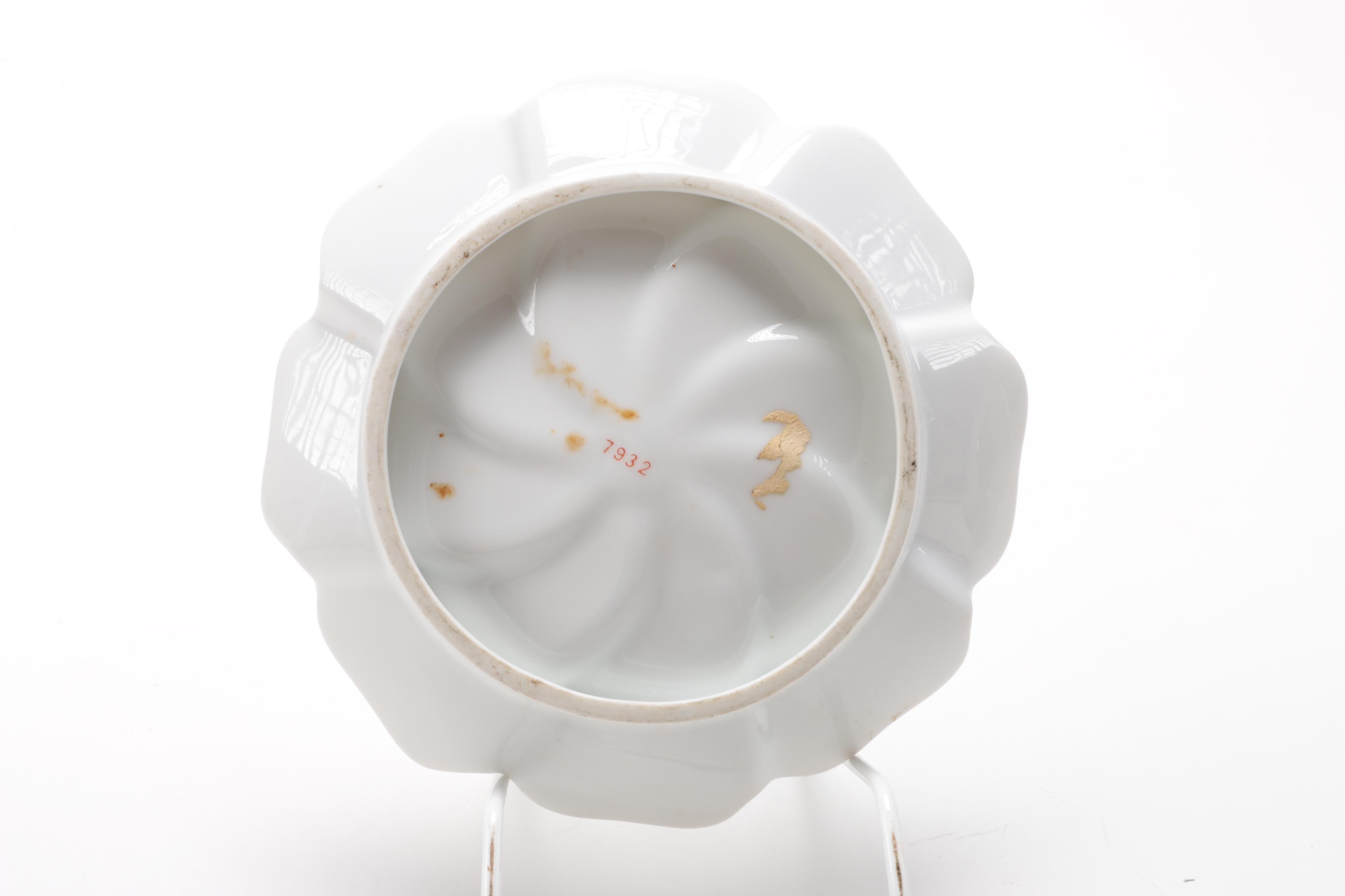 Vintage Gold-Tone Ceramic Plates