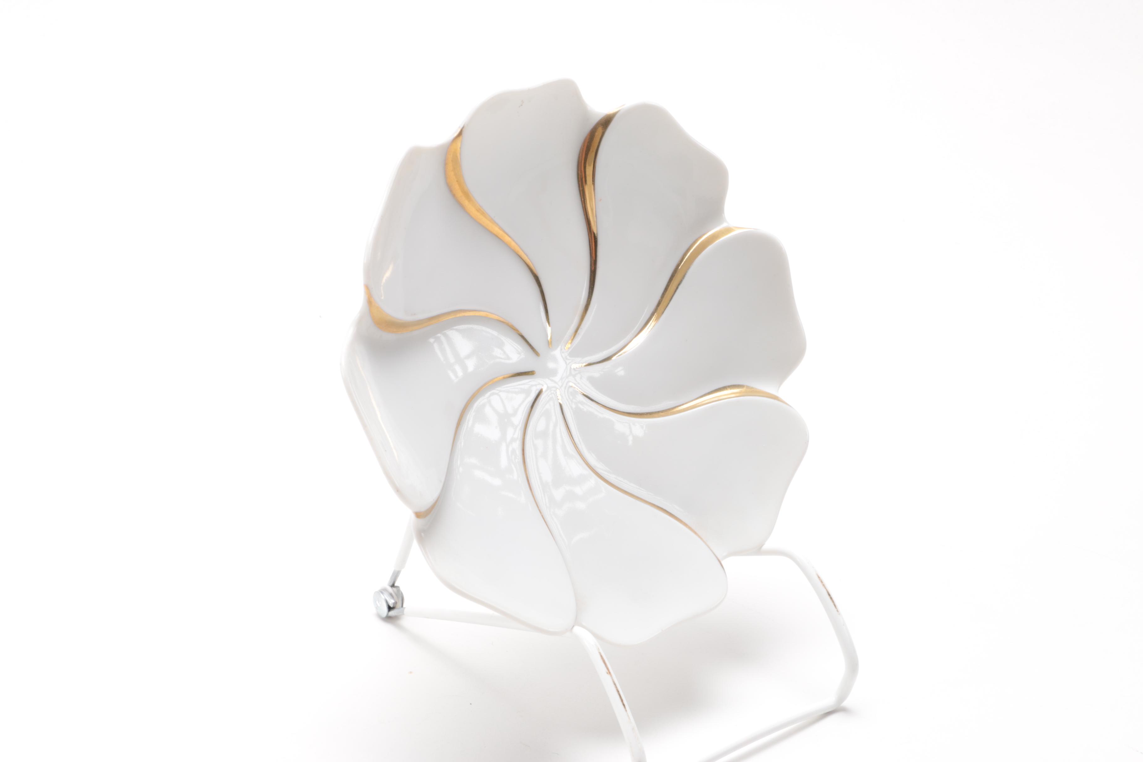 Vintage Gold-Tone Ceramic Plates