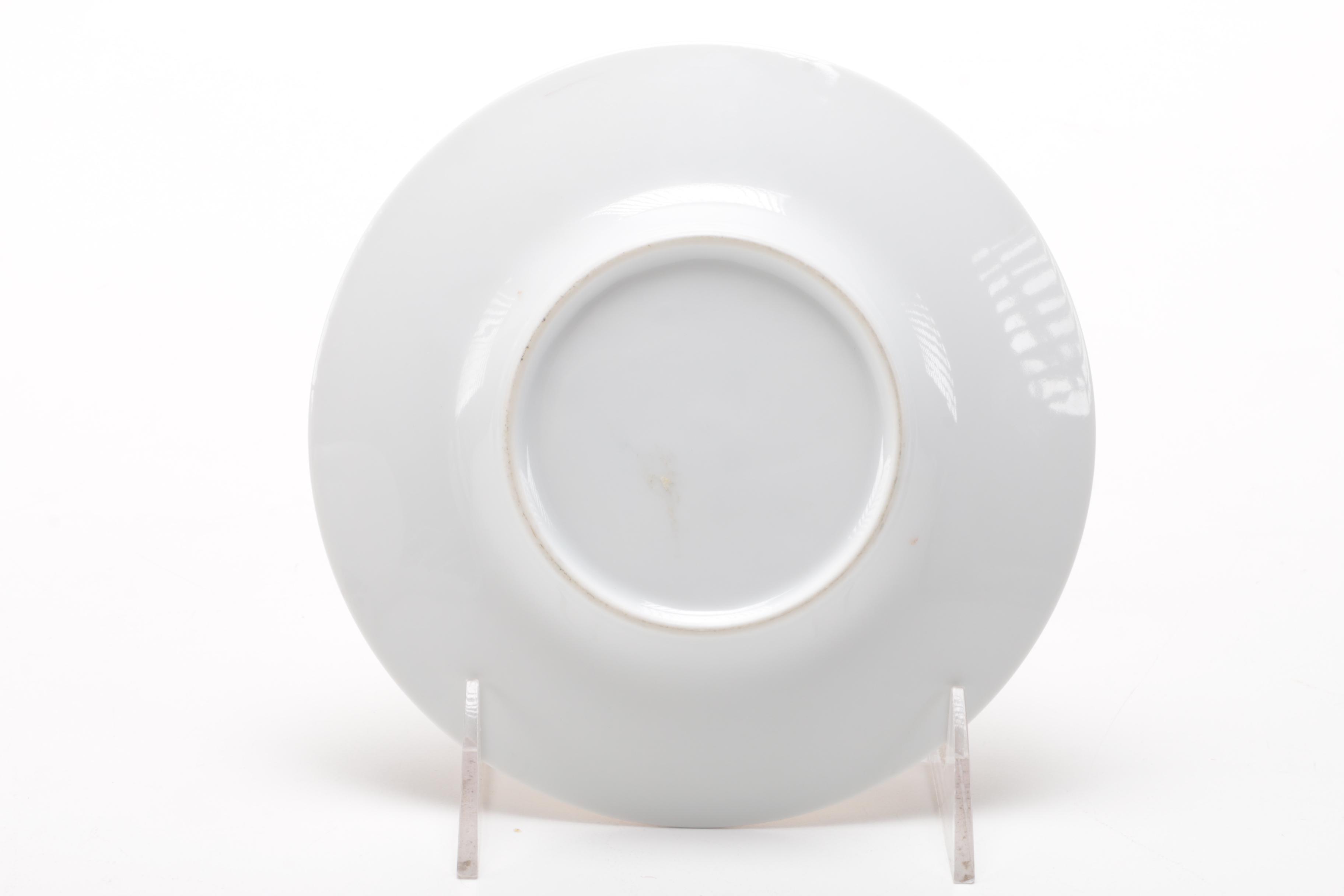 Vintage Gold-Tone Ceramic Plates