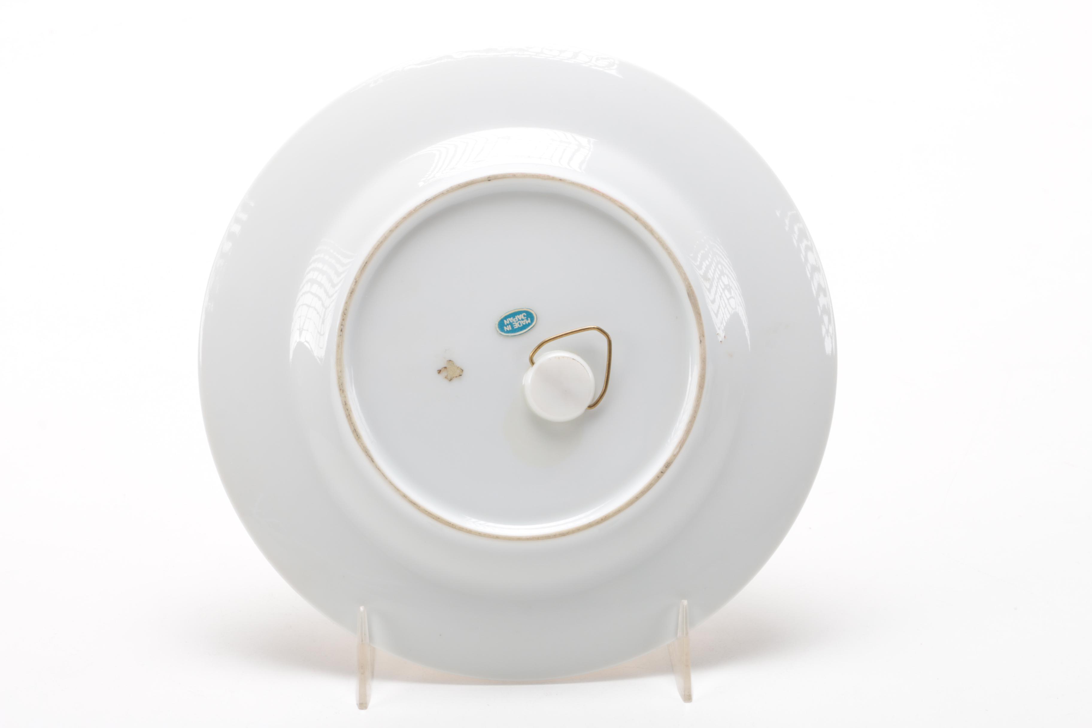 Vintage Gold-Tone Ceramic Plates