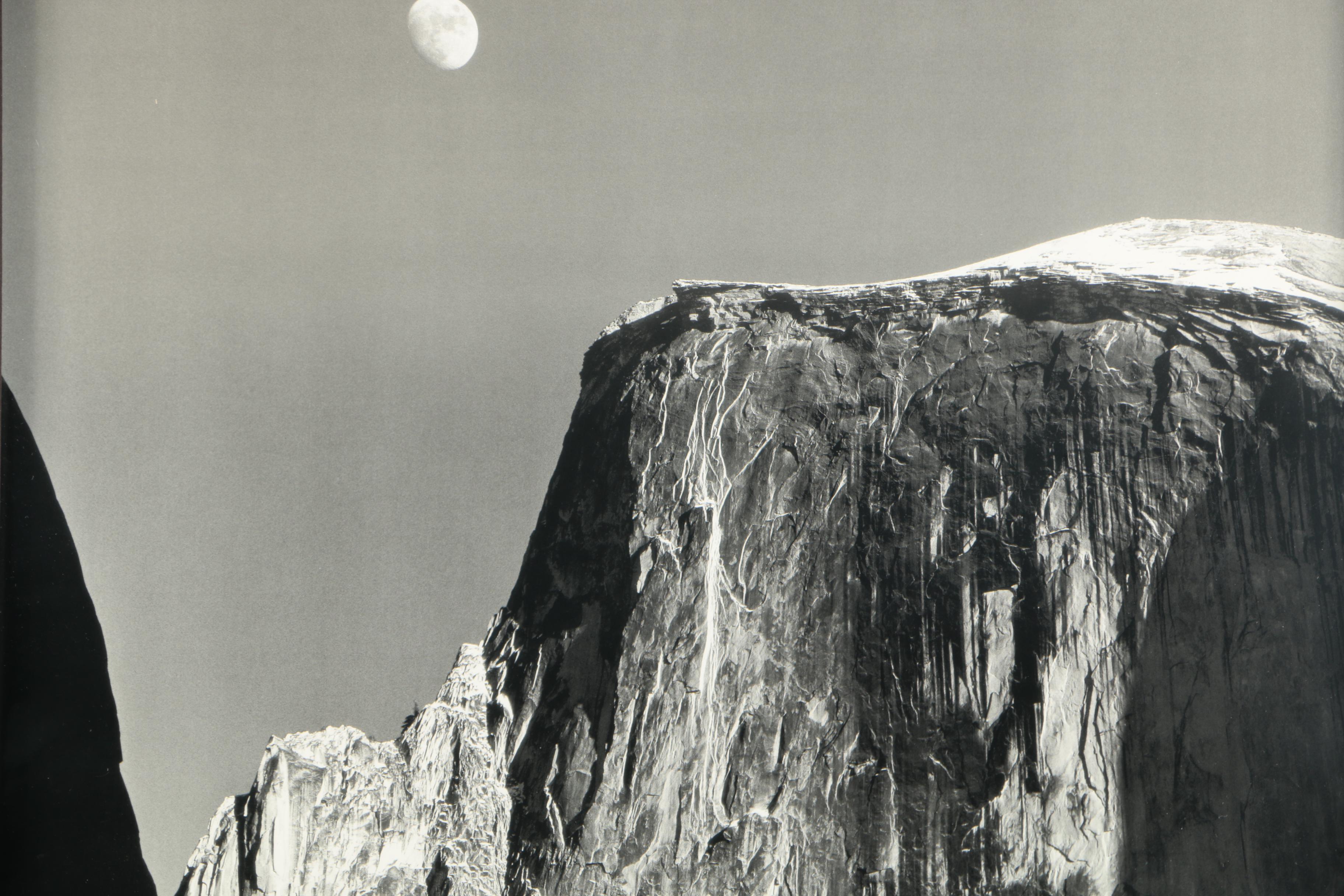 Offset Lithograph After Ansel Adams "Moon Over Half Dome"