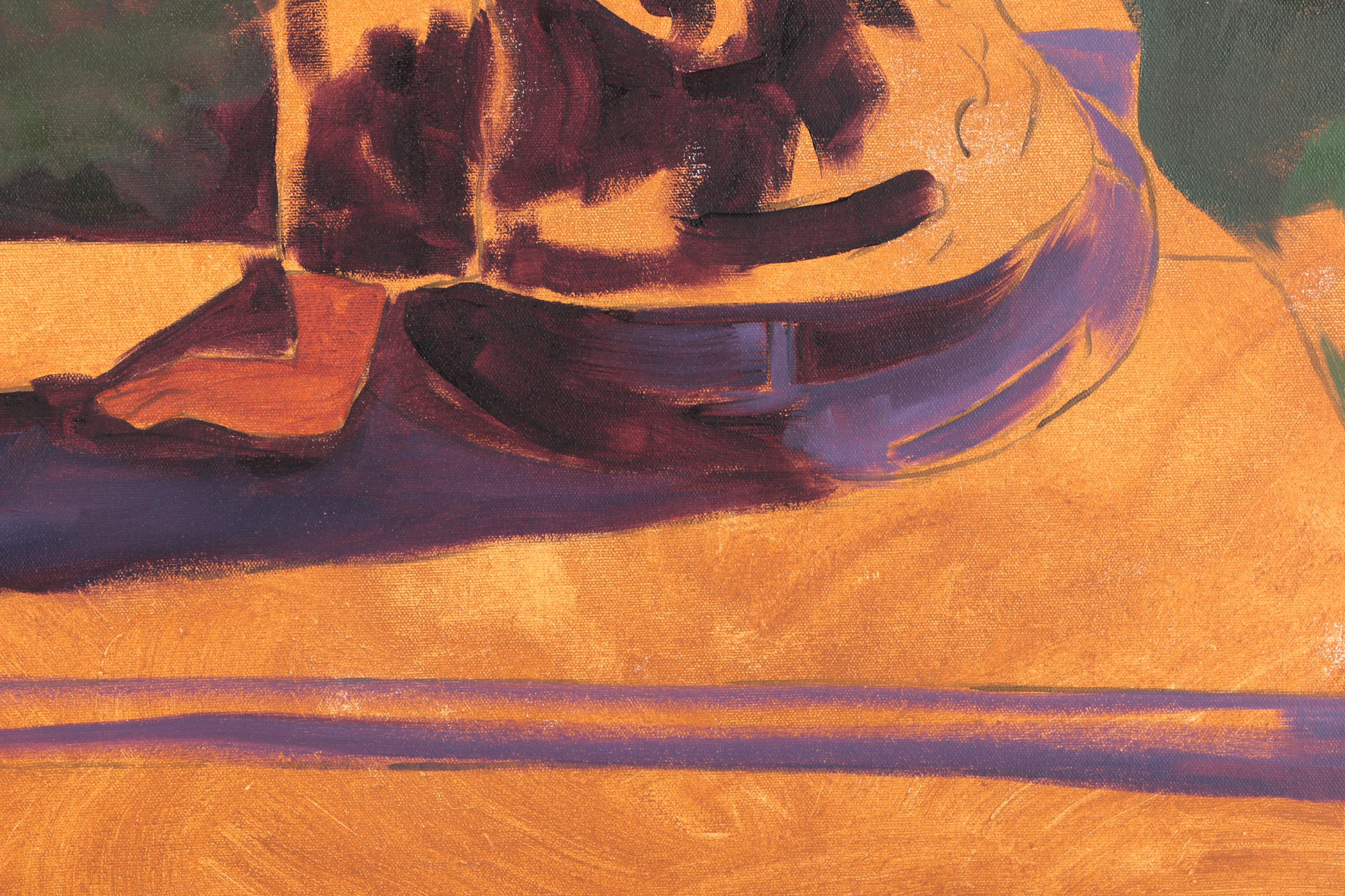 Acrylic Painting Study of Seated Woman