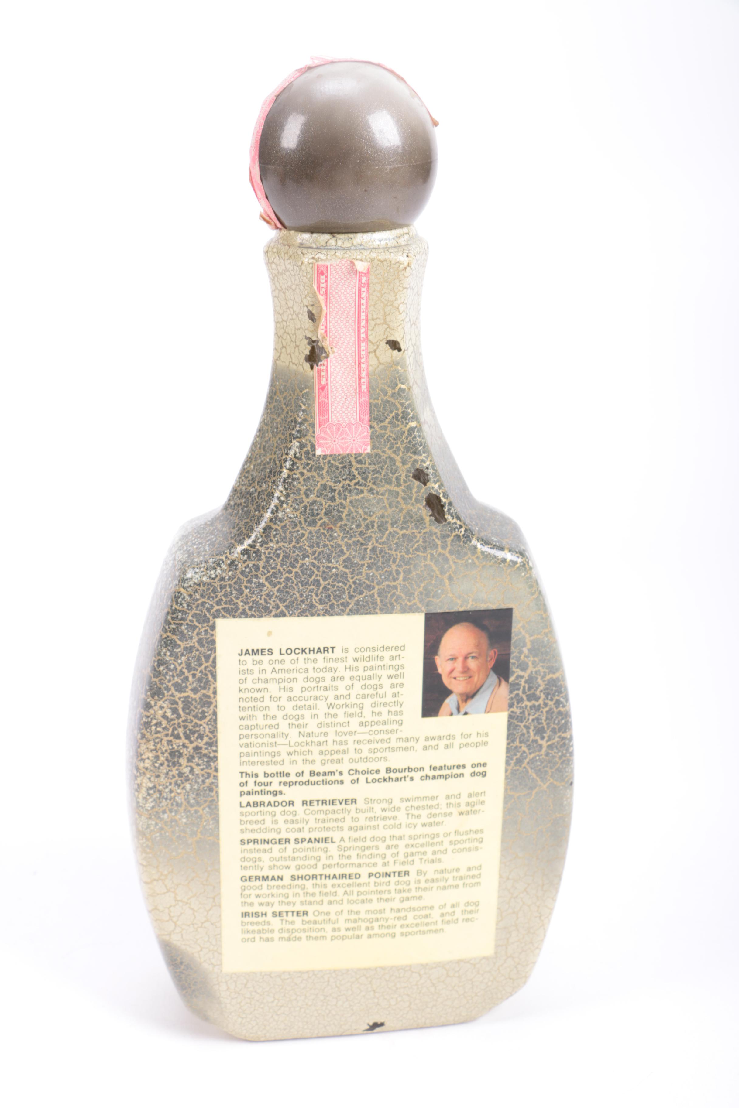 Group of Decorative Glass Liquor Bottles Including Beams Choice