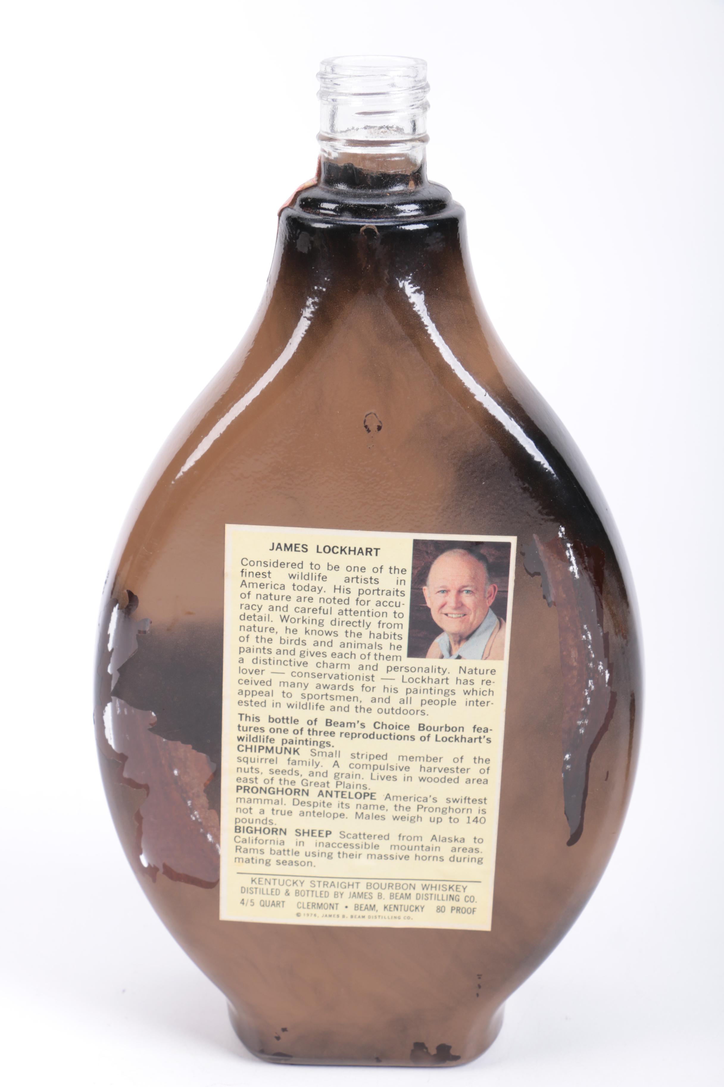 Group of Decorative Glass Liquor Bottles Including Beams Choice