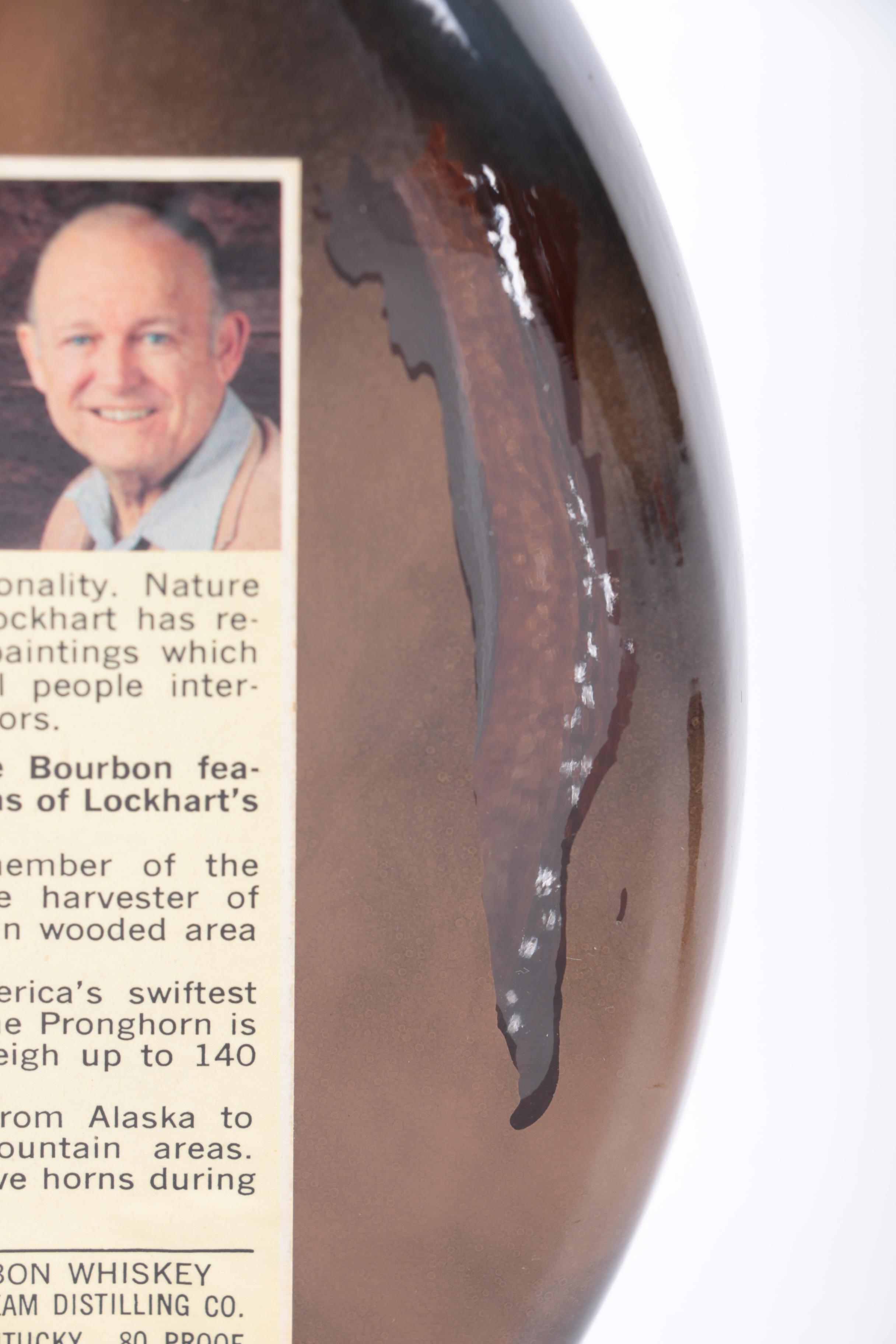 Group of Decorative Glass Liquor Bottles Including Beams Choice