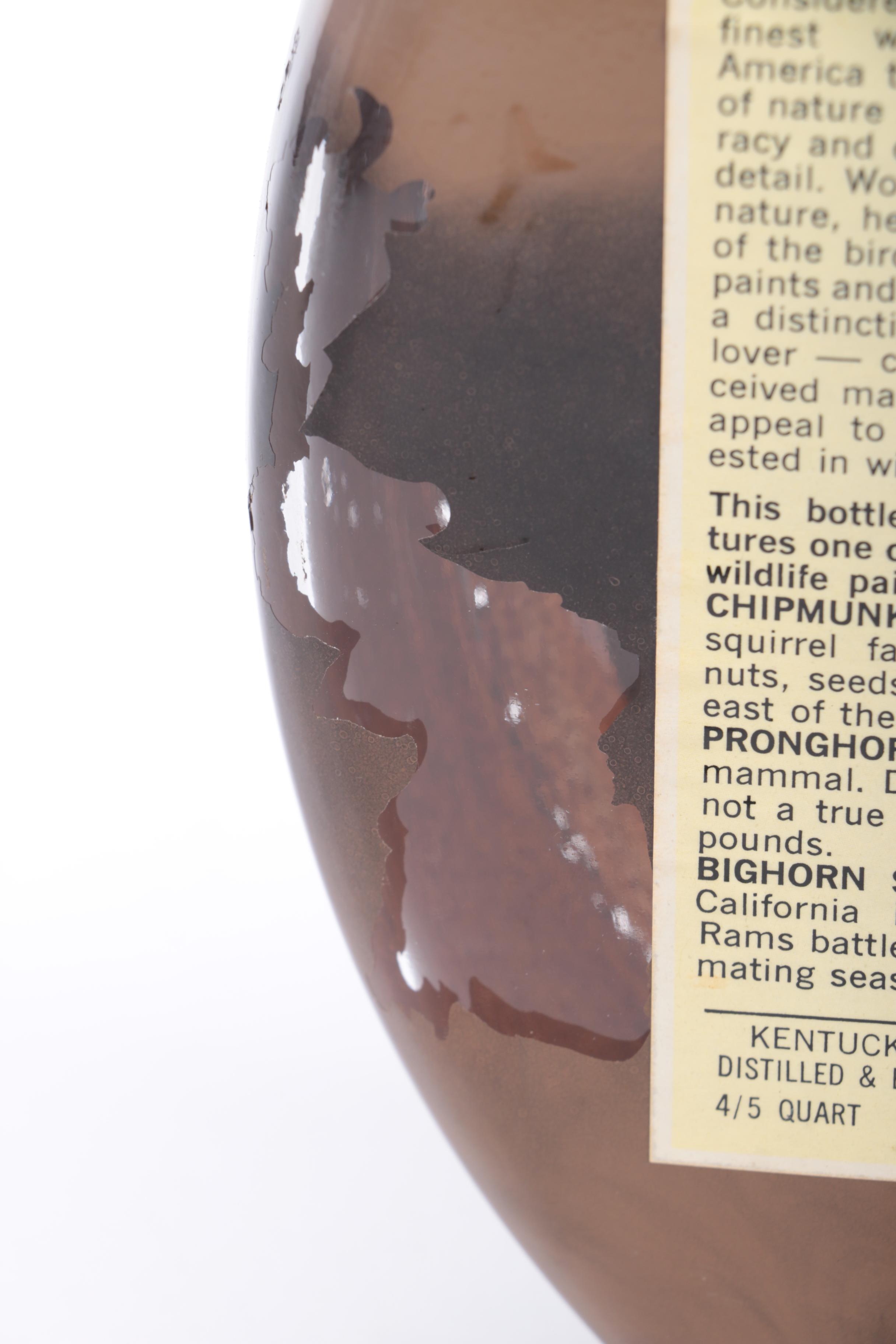 Group of Decorative Glass Liquor Bottles Including Beams Choice