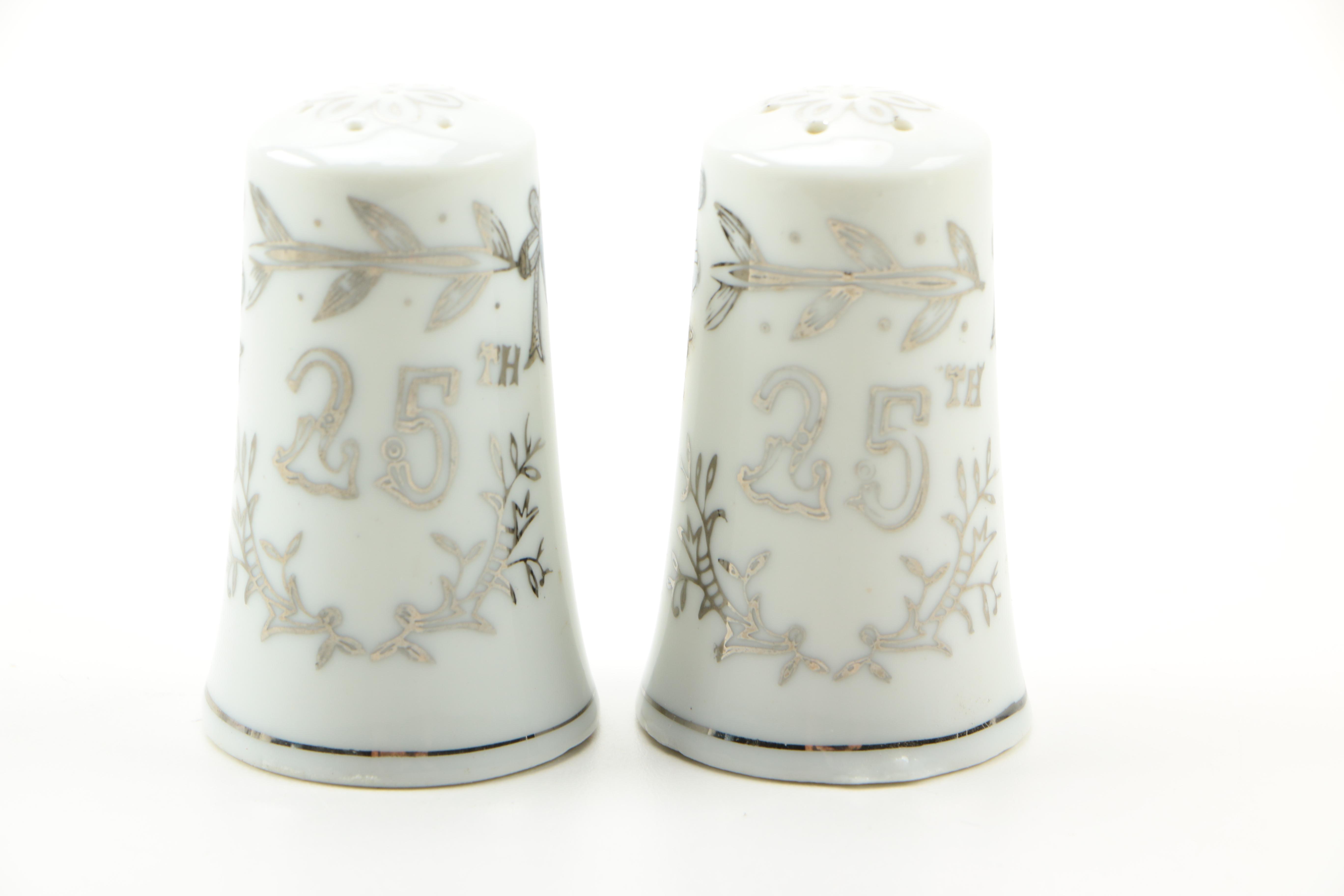 Lefton China 25th Anniversary Porcelain Serveware