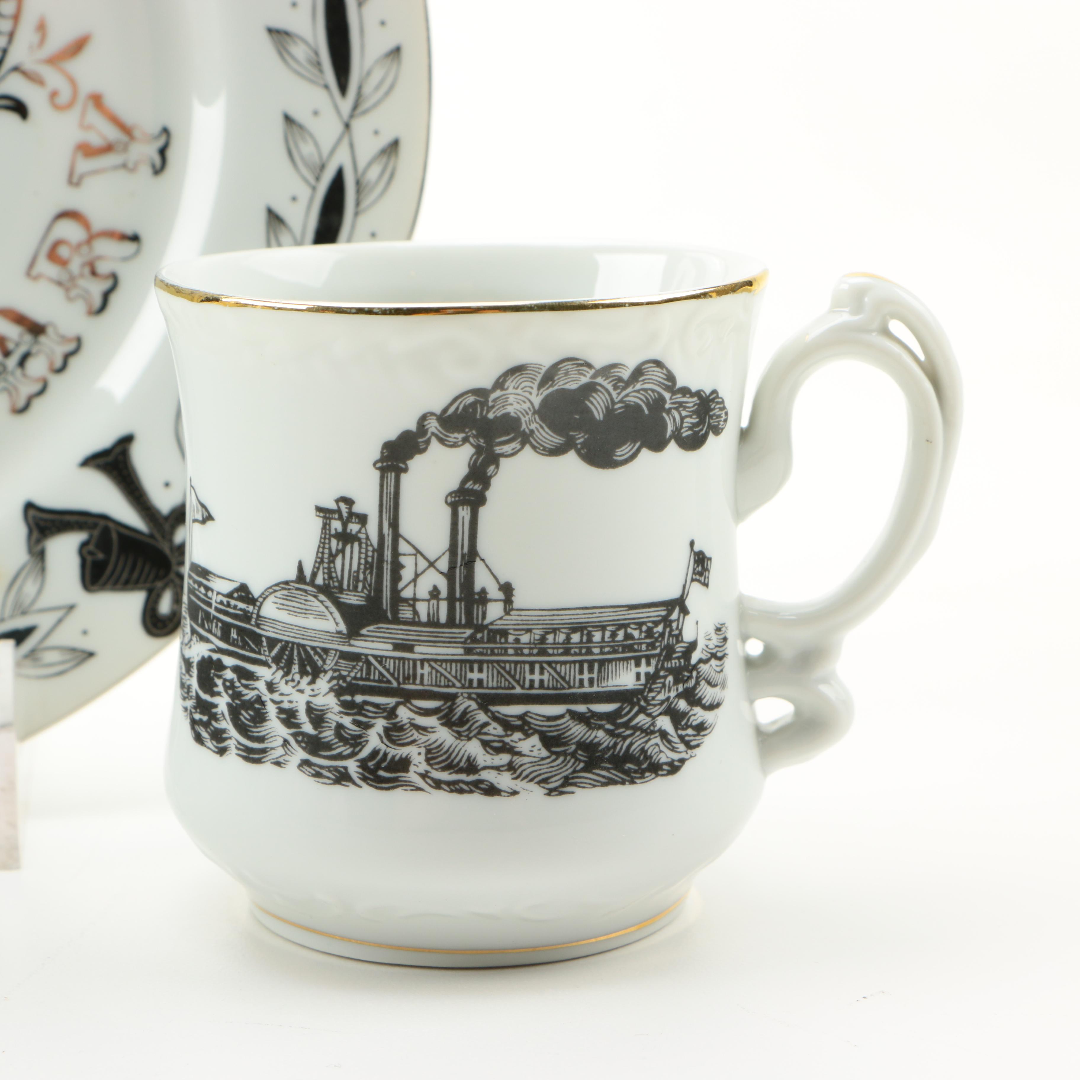 Lefton China 25th Anniversary Porcelain Serveware