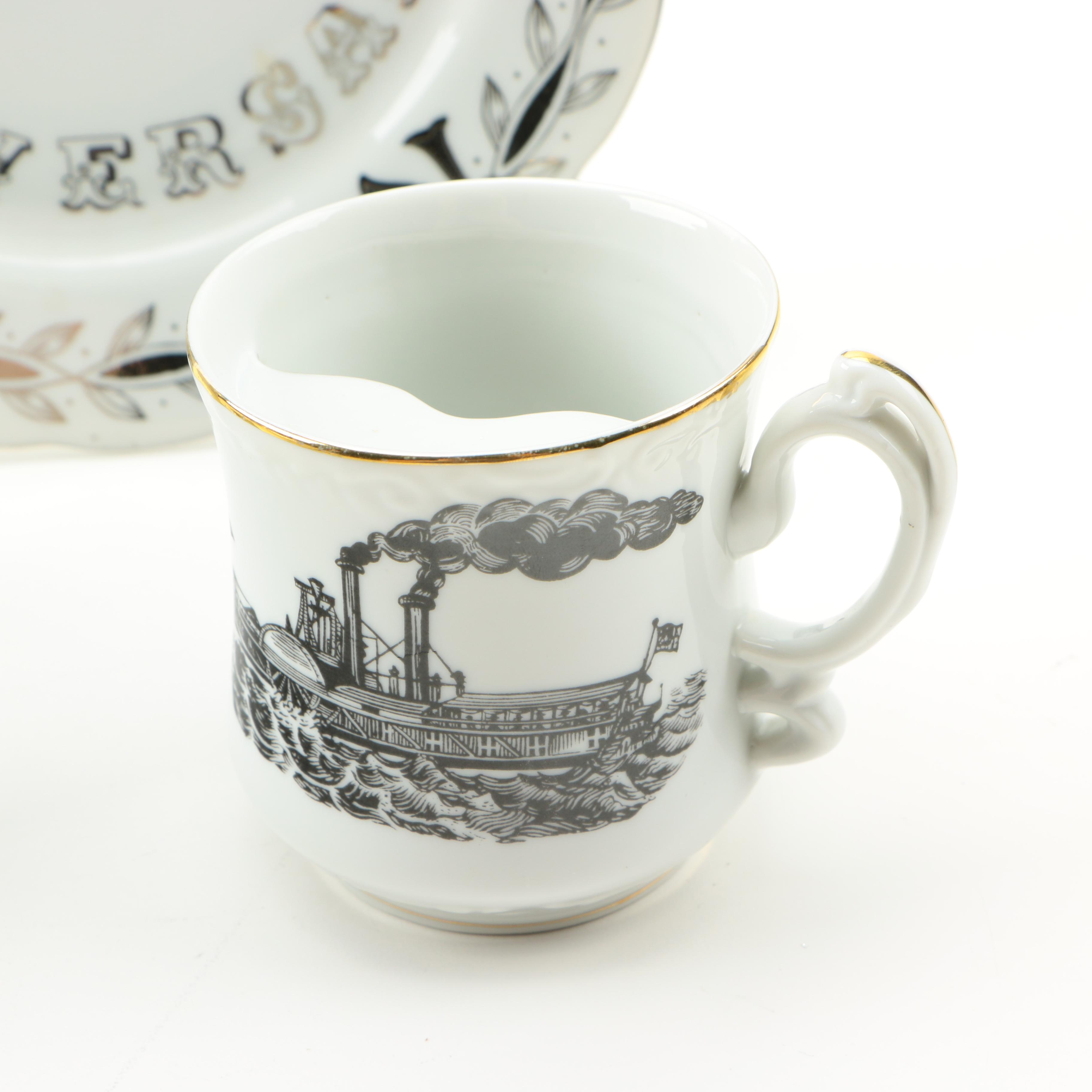 Lefton China 25th Anniversary Porcelain Serveware