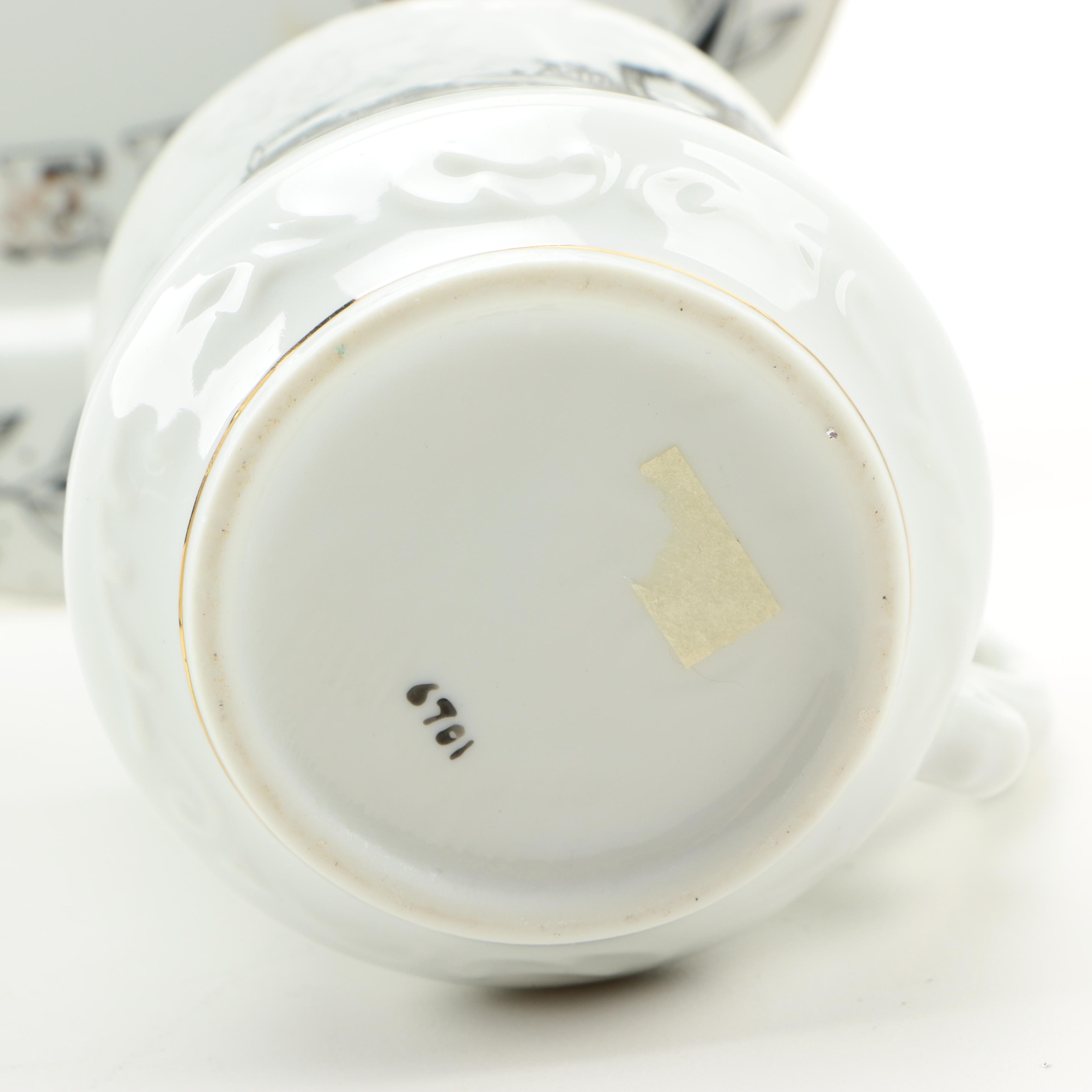 Lefton China 25th Anniversary Porcelain Serveware