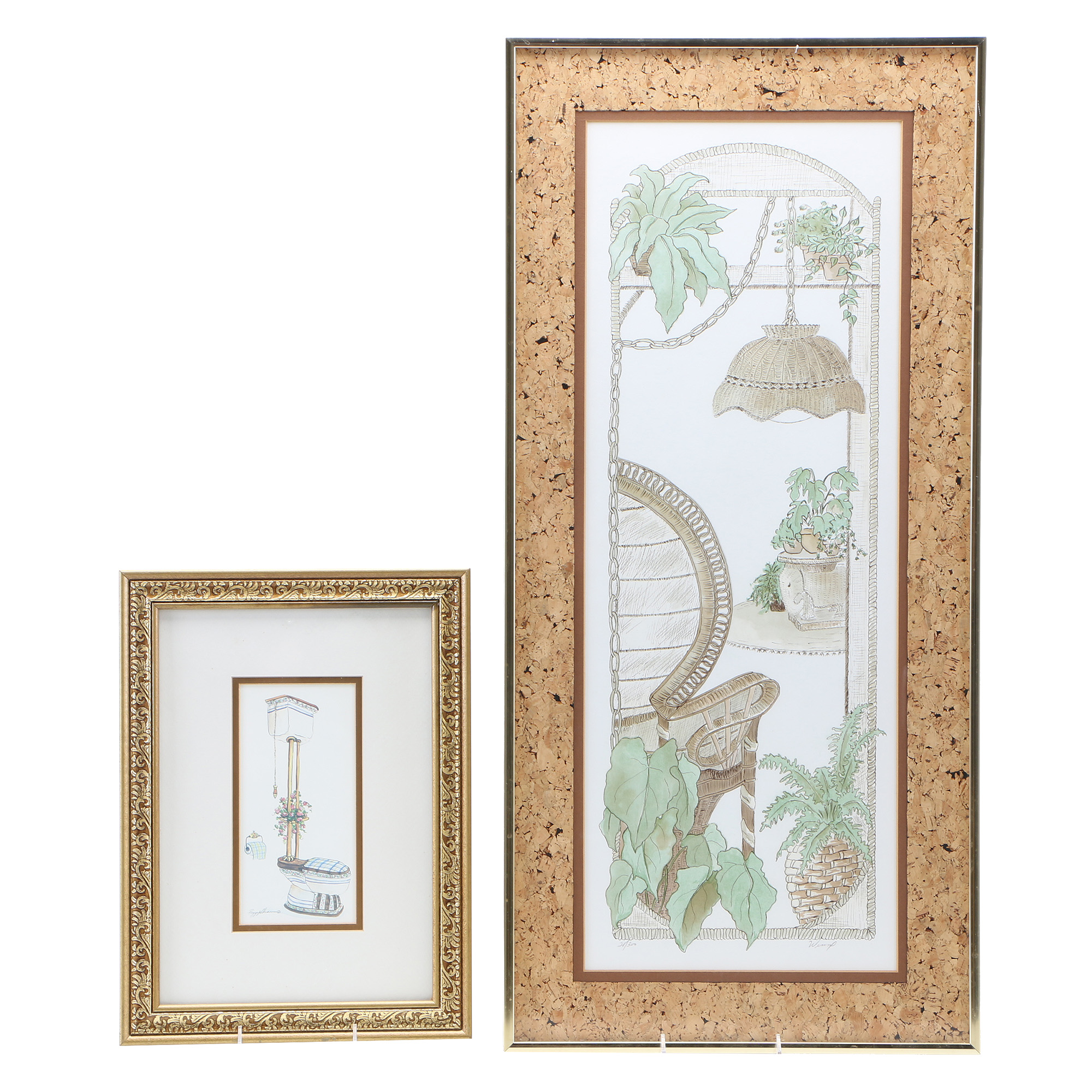Two Offset Lithograph Prints of Home Interiors