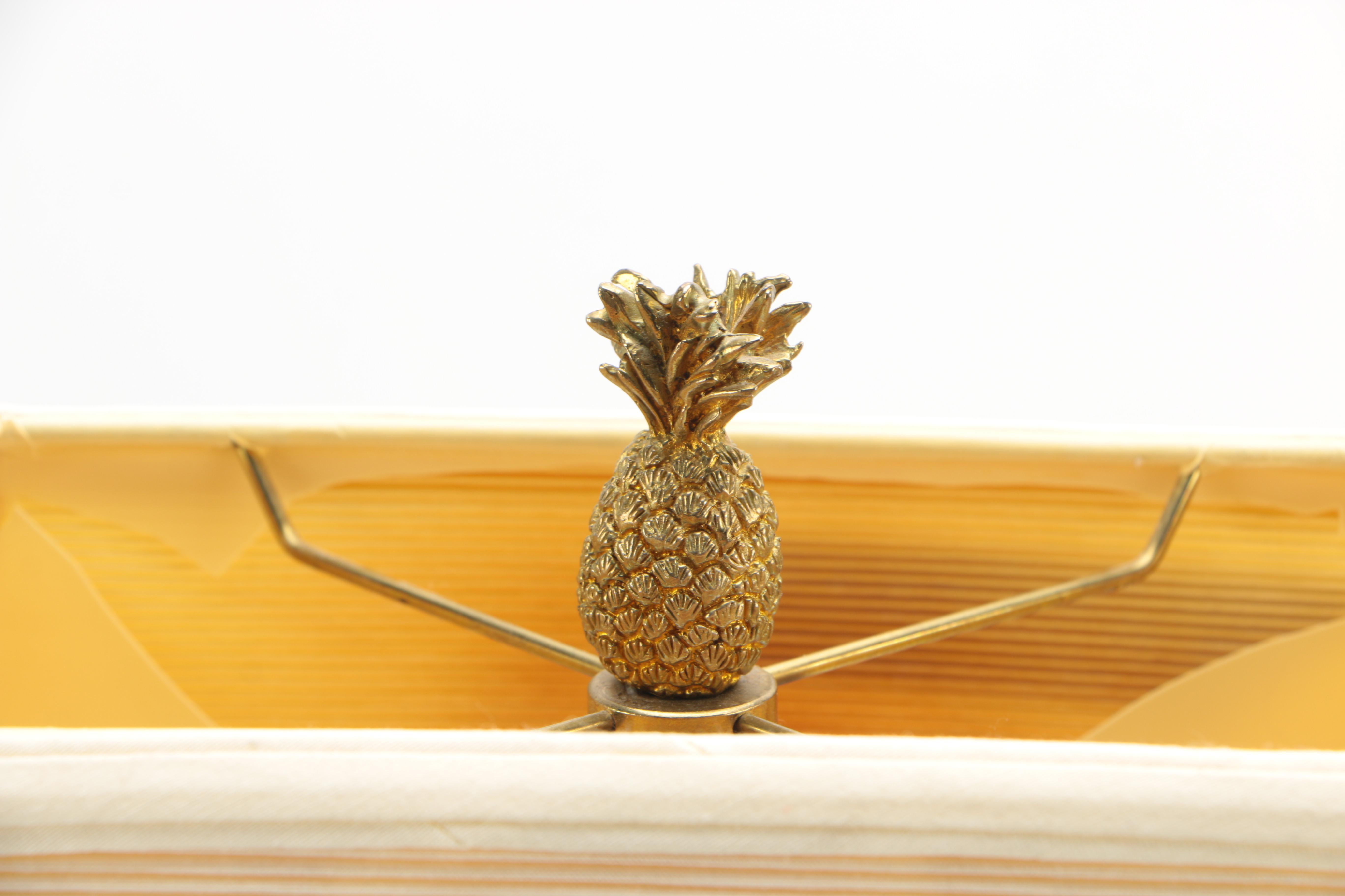 Brass Table Lamp With Wooden Base