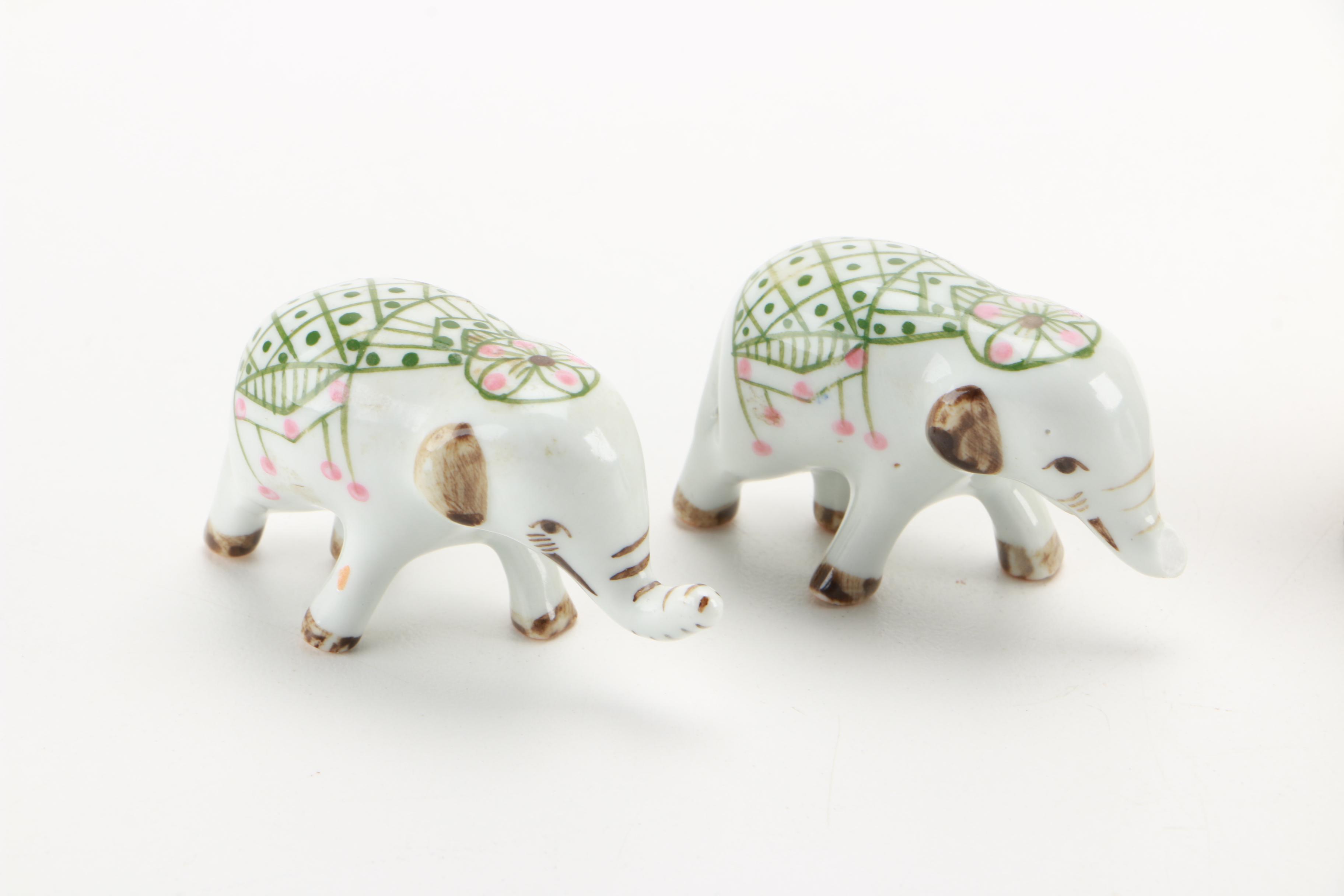 Elephant and Other Animal Figurines