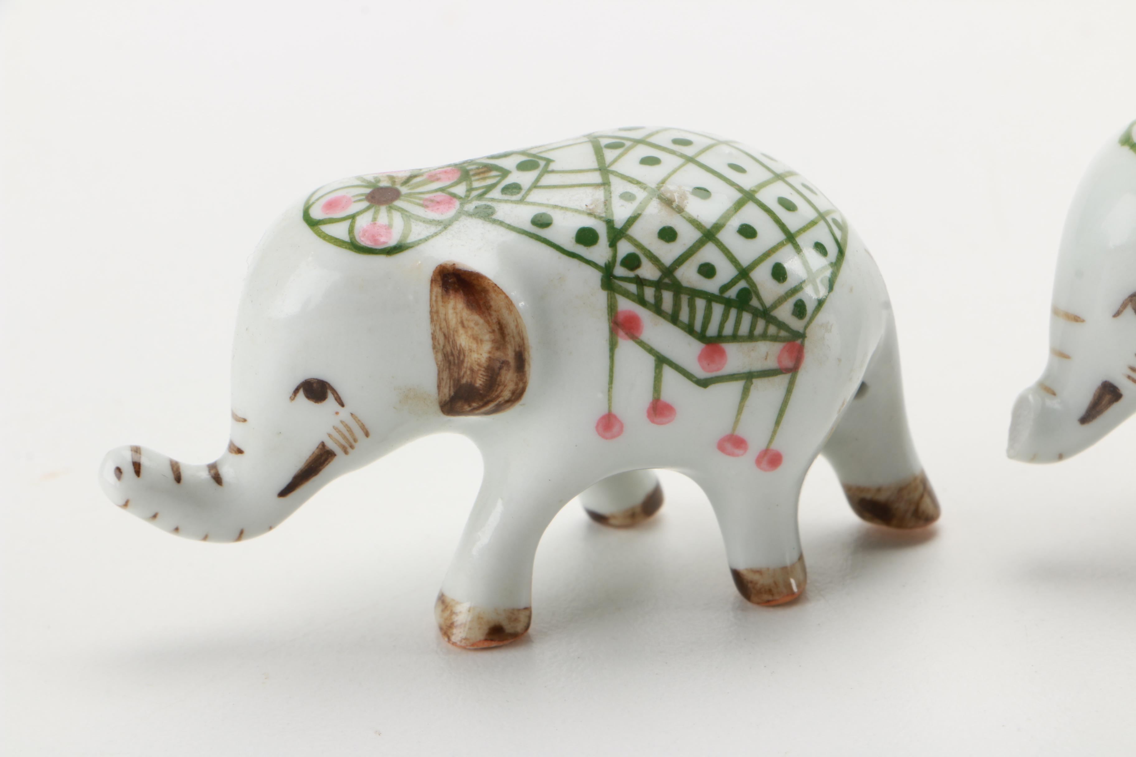 Elephant and Other Animal Figurines