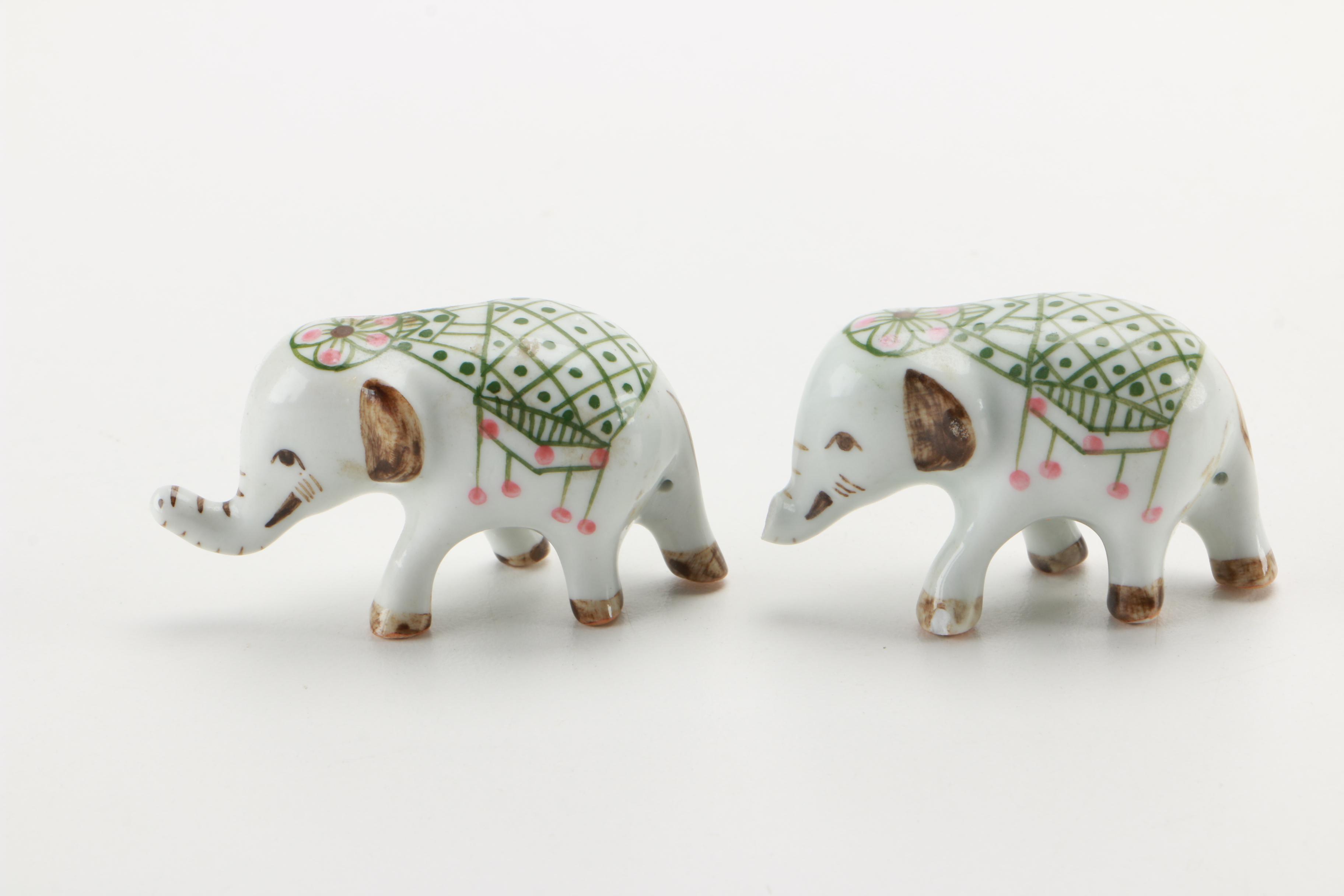 Elephant and Other Animal Figurines