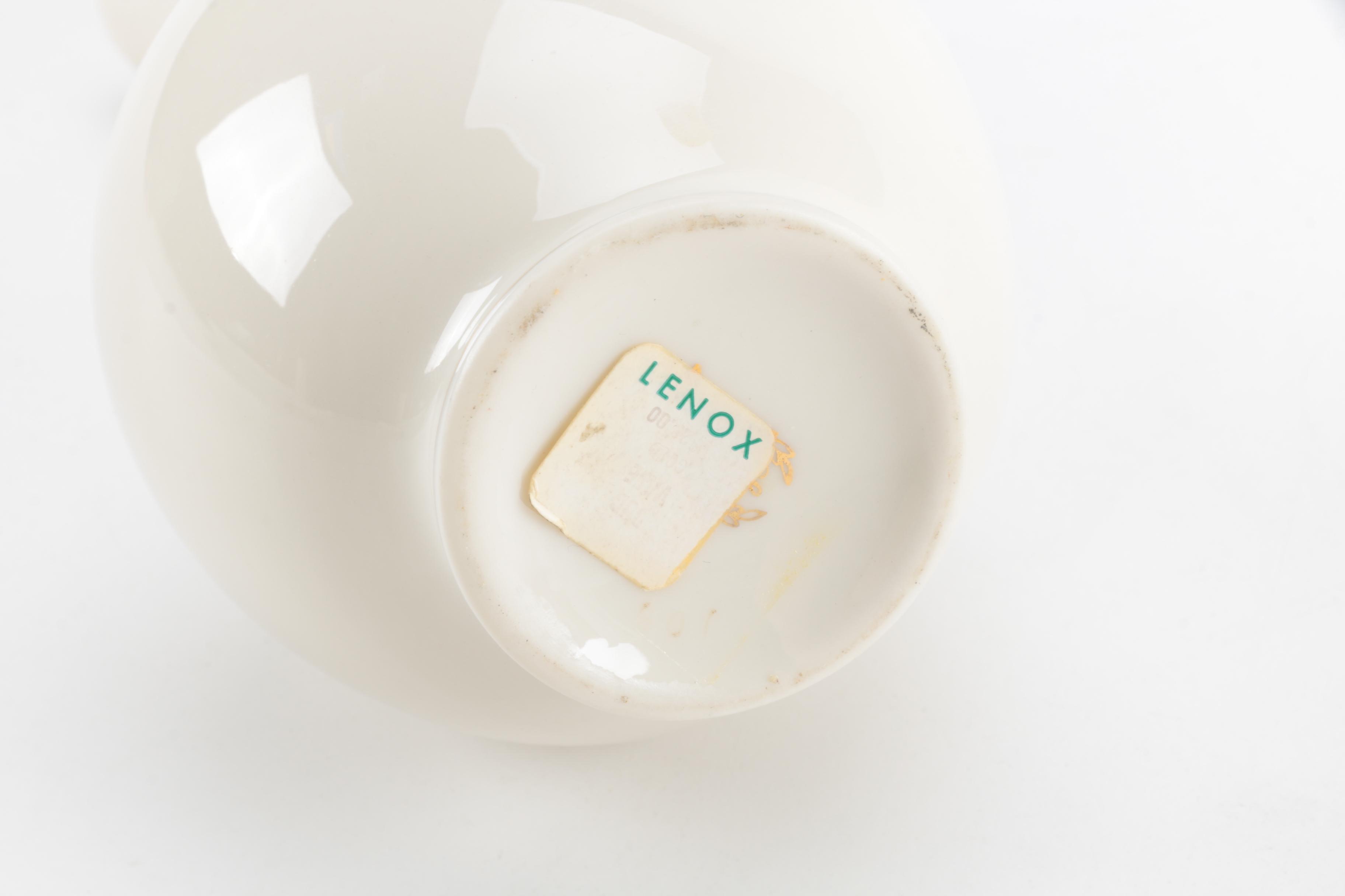 Serving Pieces Including Haviland Limoges and a Lenox Vase