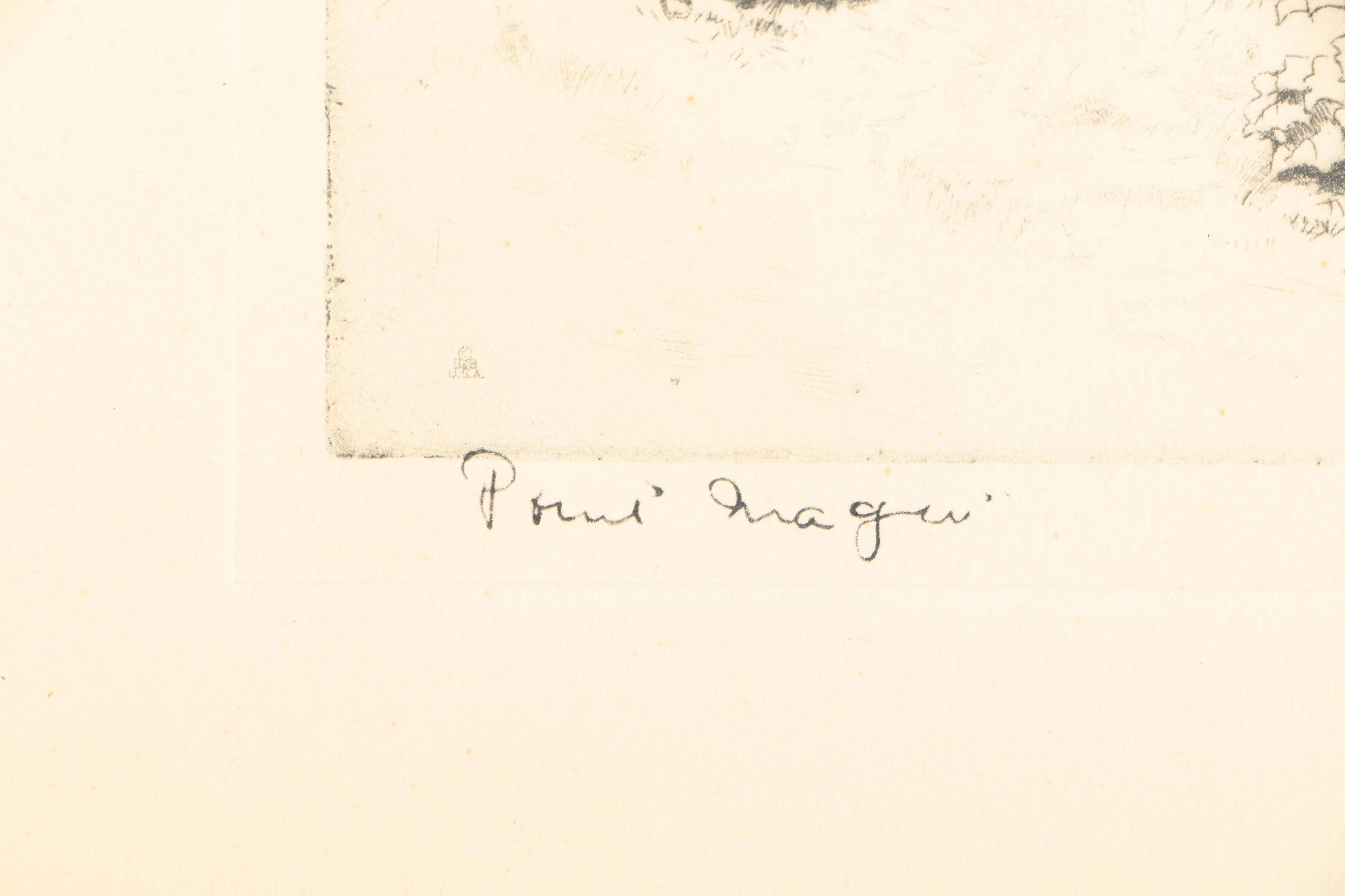 After Lionel Barrymore Etching On Paper "Point Magu"