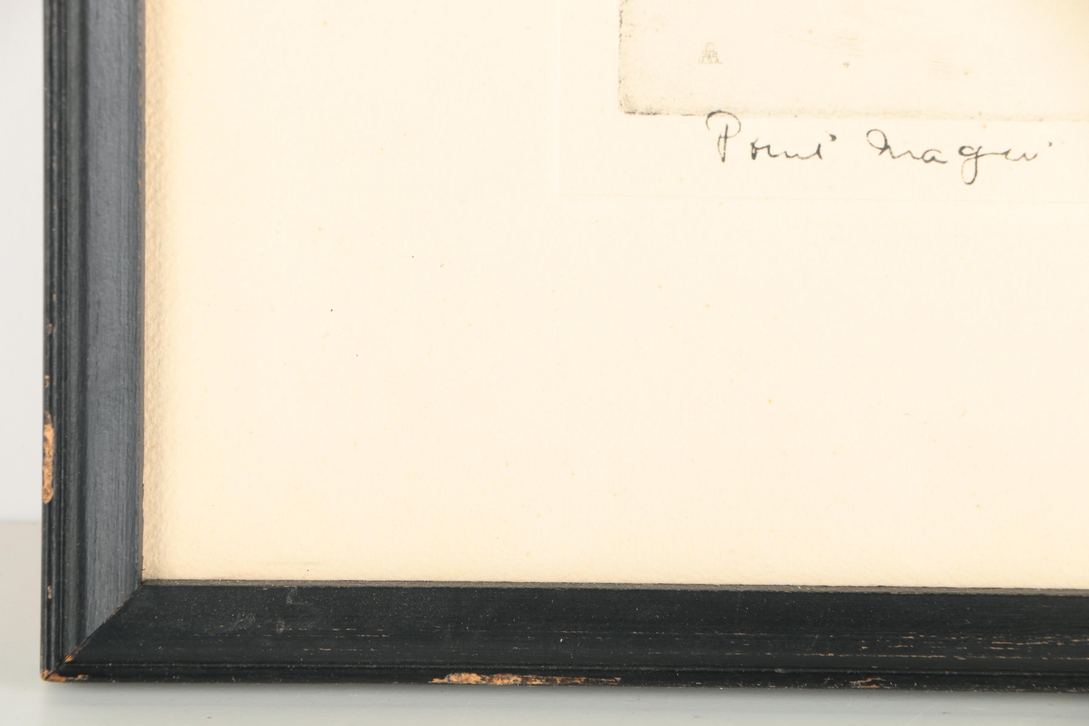 After Lionel Barrymore Etching On Paper "Point Magu"