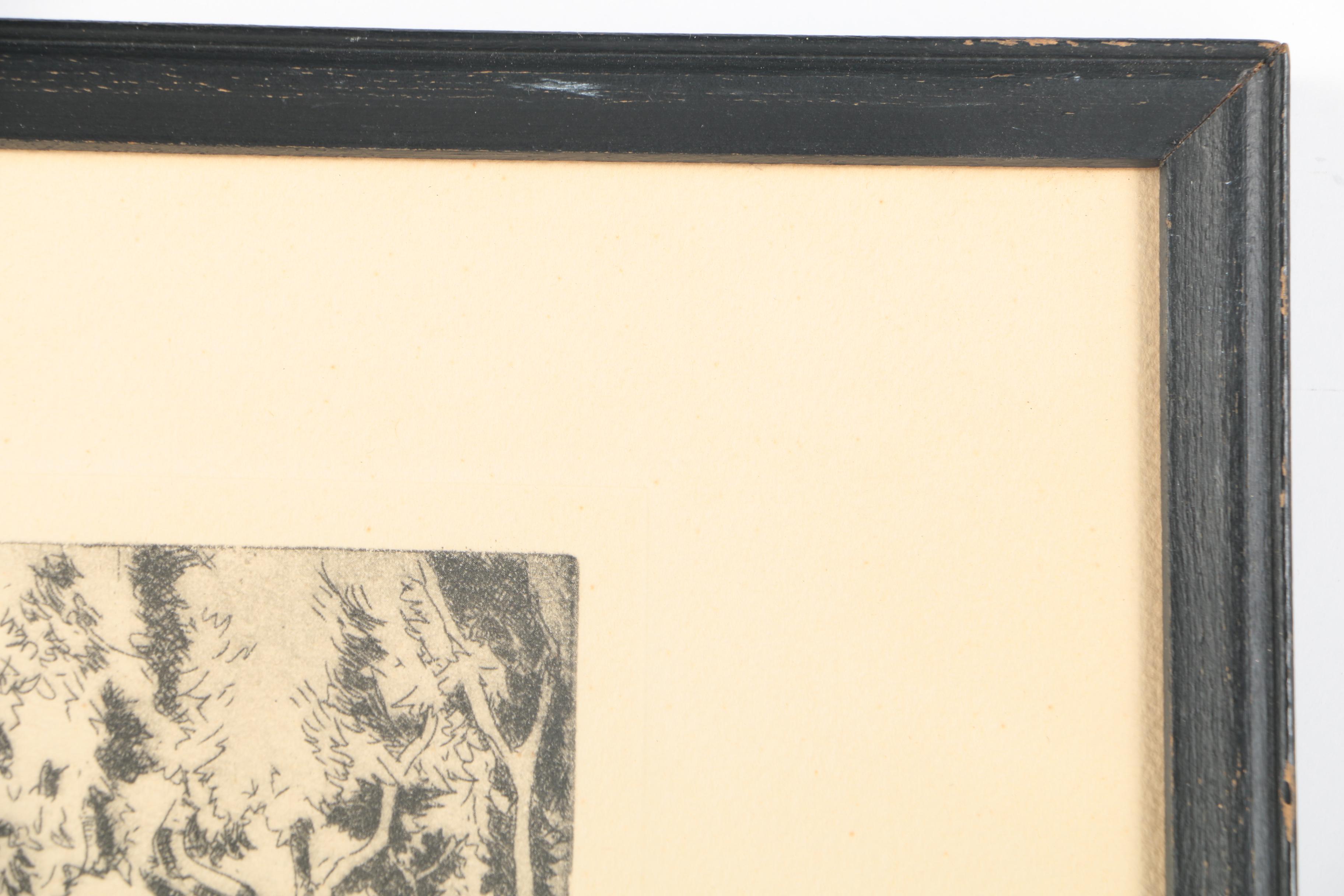 After Lionel Barrymore Etching On Paper "Point Magu"