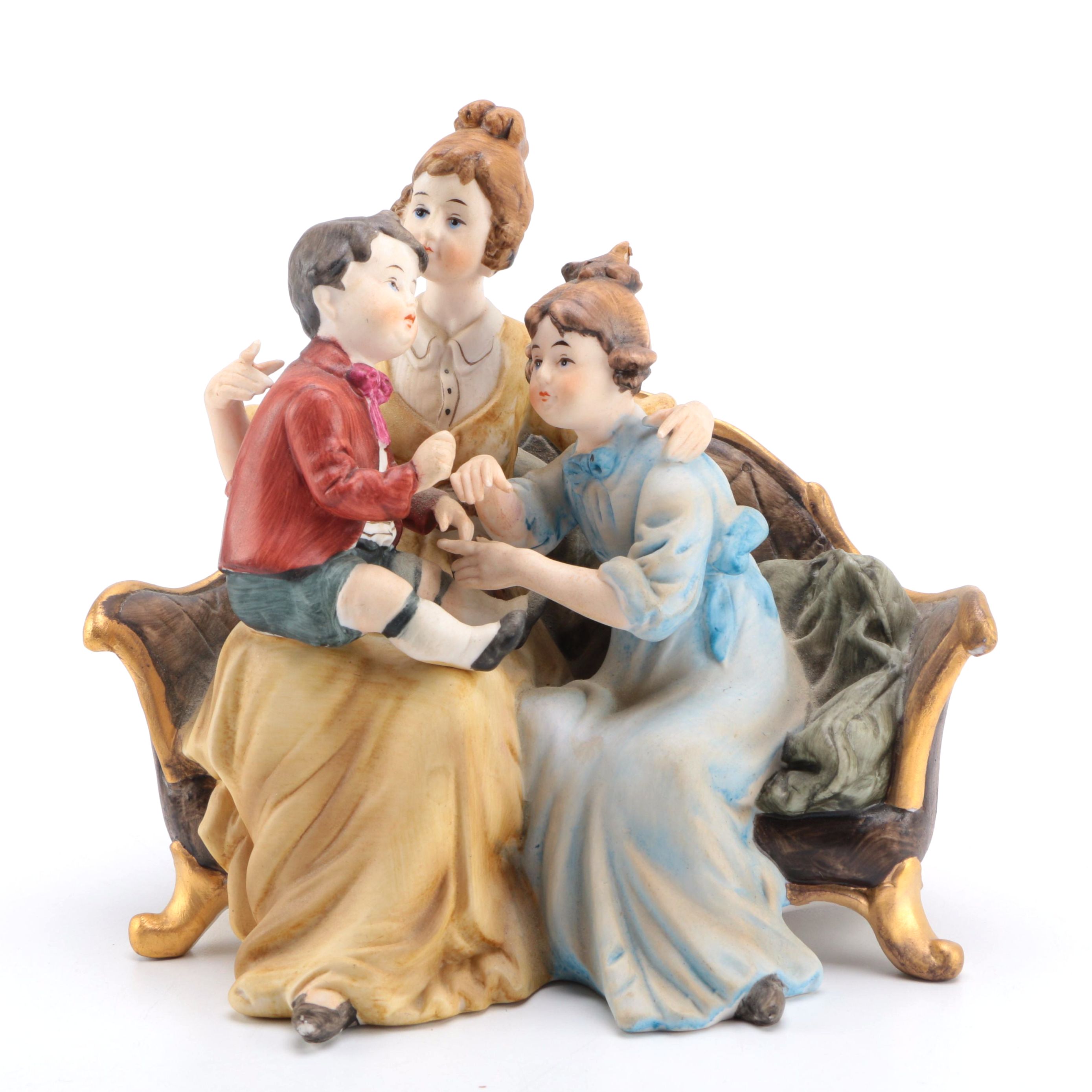 Gino Ceramic Figurine of Mother and Children
