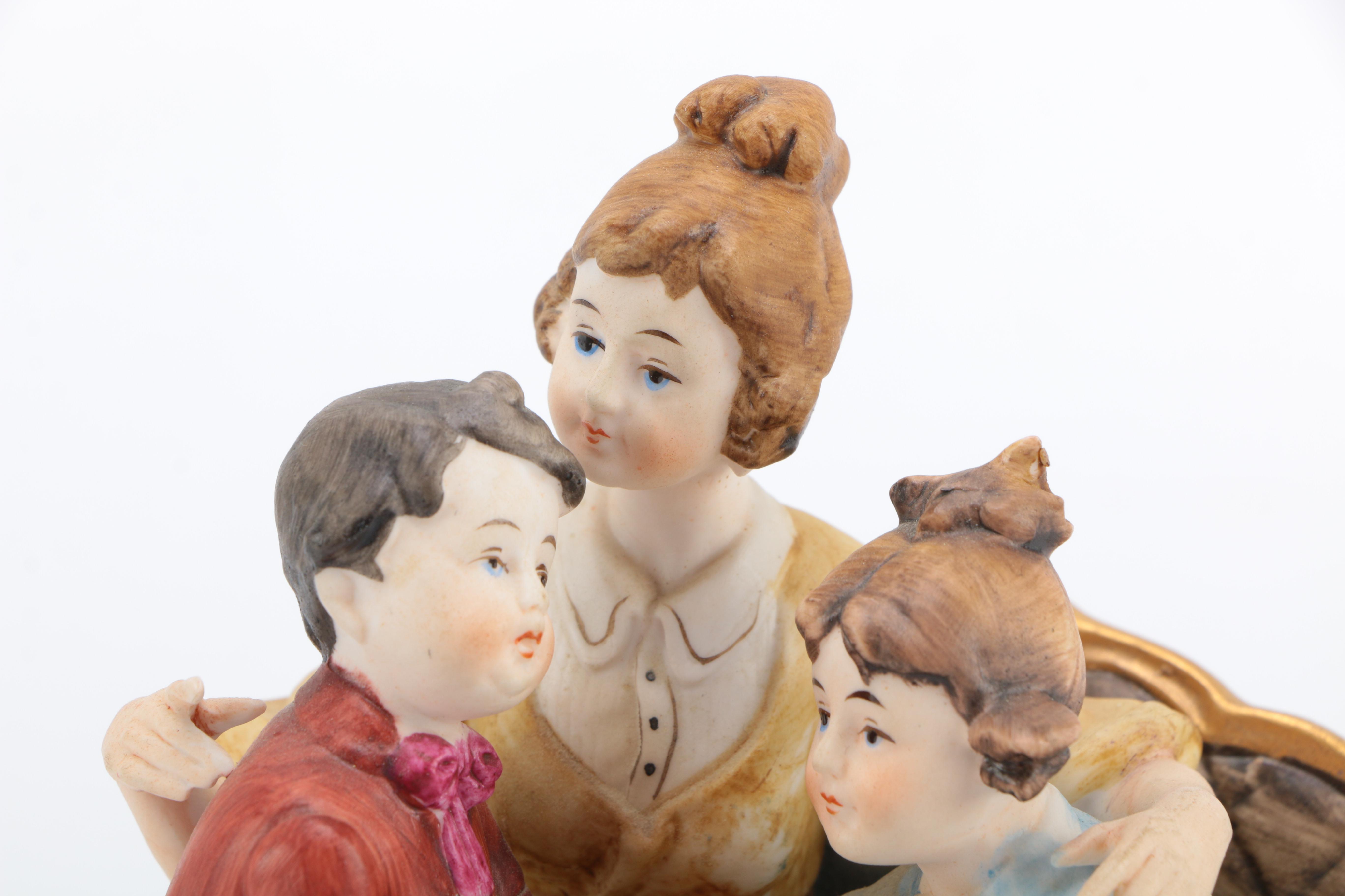 Gino Ceramic Figurine of Mother and Children
