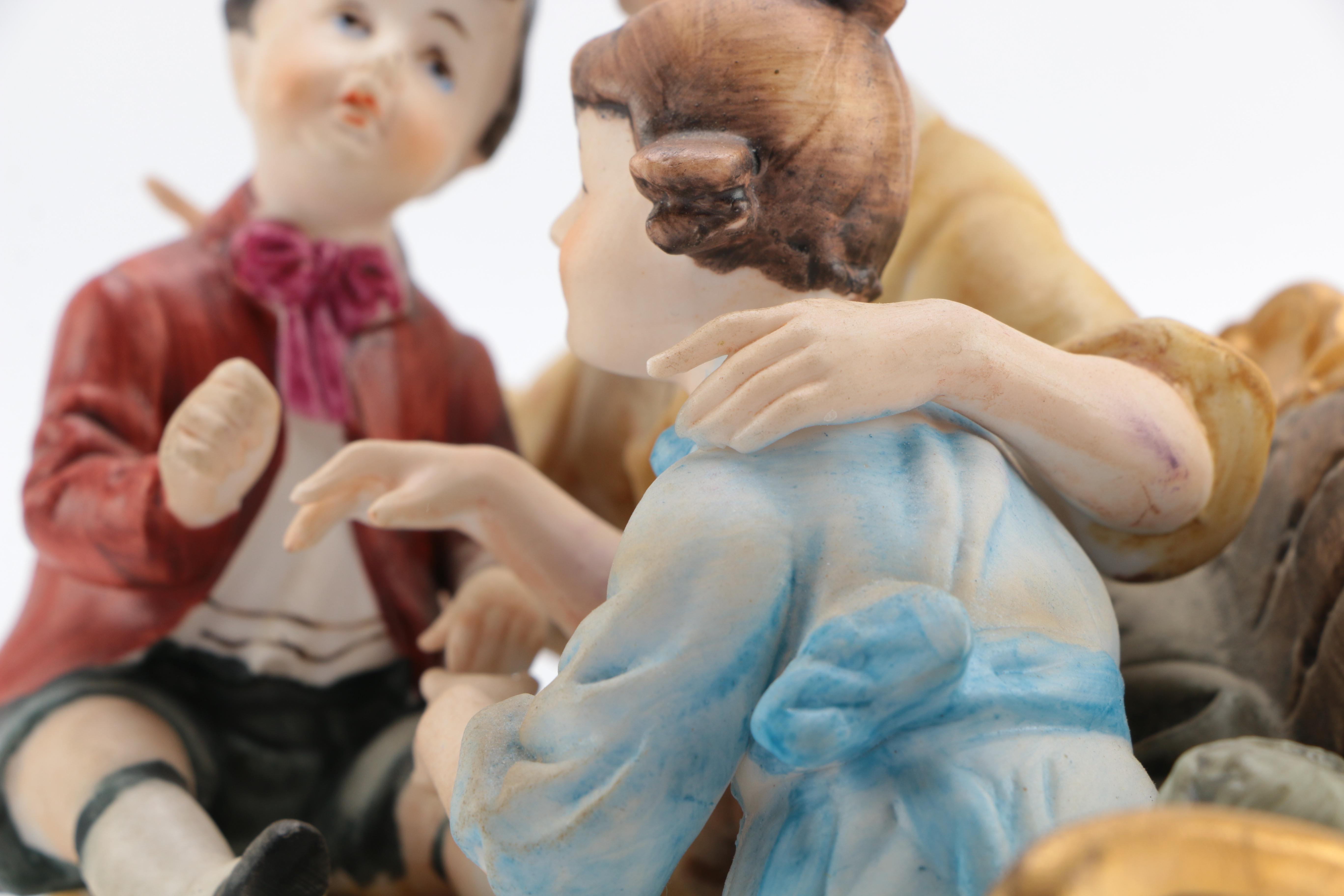 Gino Ceramic Figurine of Mother and Children