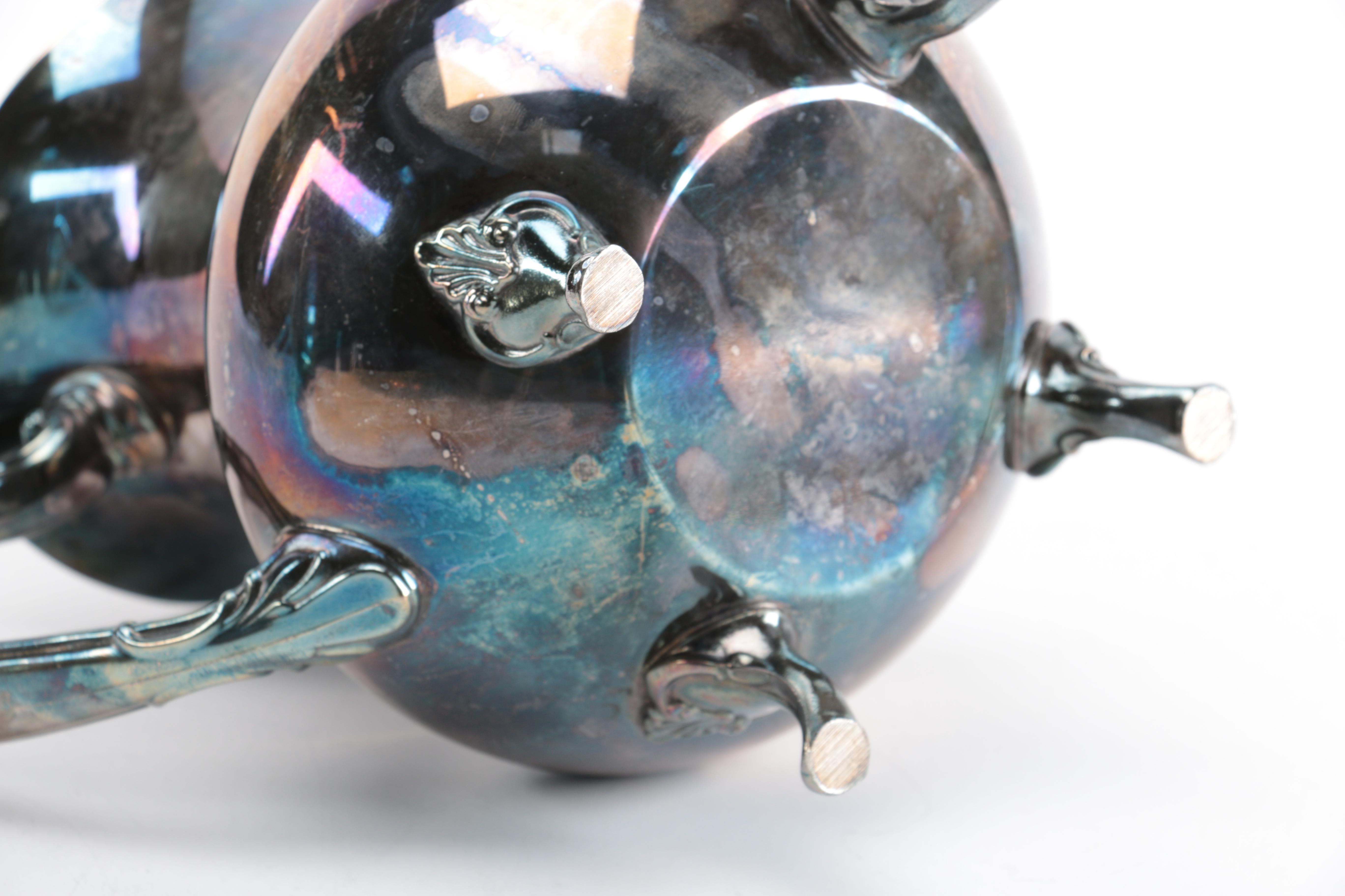 Silver Plate Pitcher, Serving Tray, and Bowl