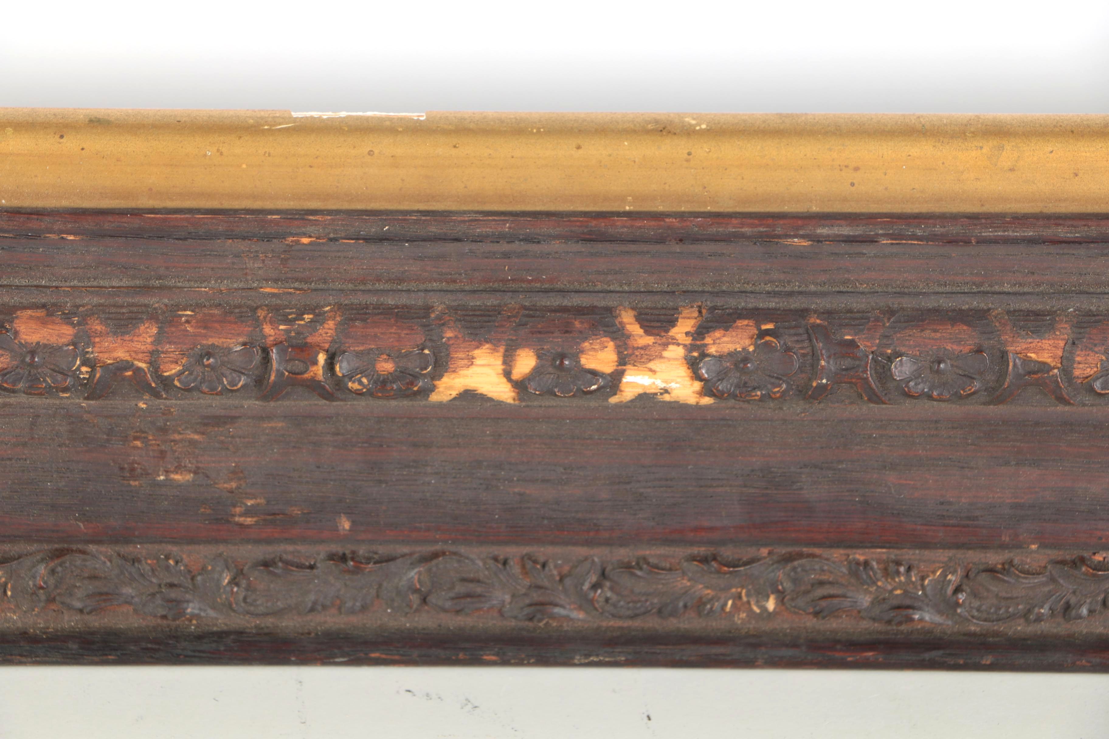 Antique Brown Painted Rectangular Picture Frame