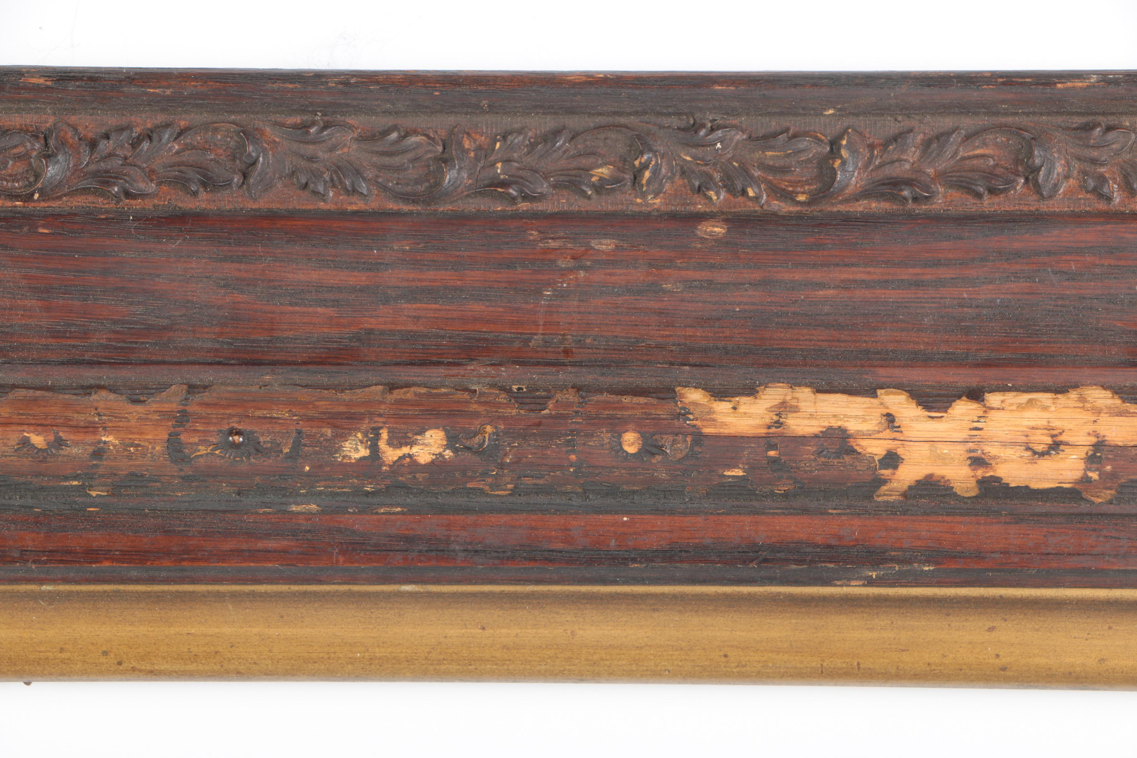 Antique Brown Painted Rectangular Picture Frame