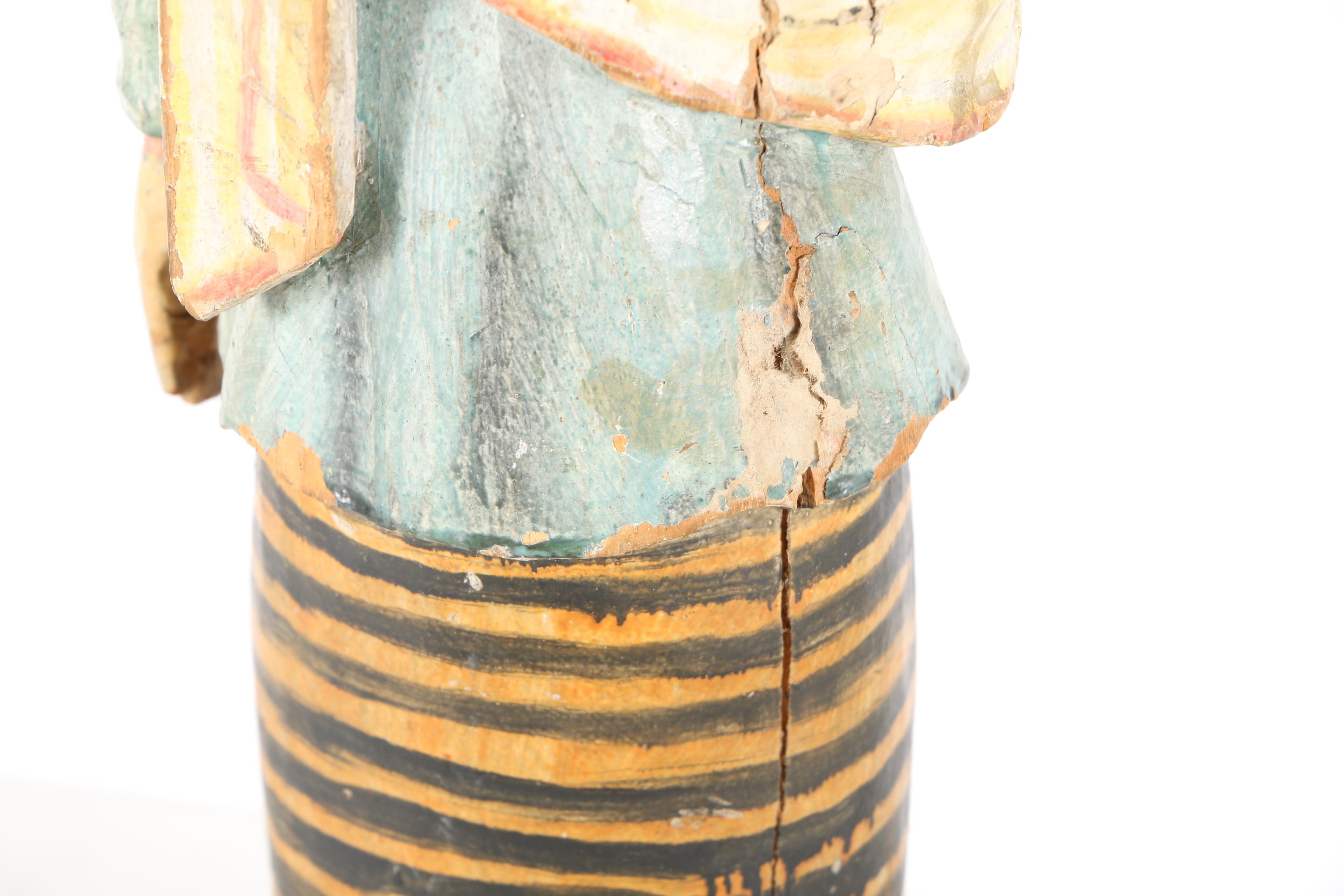 Indo-Persian Carved Polychrome Figures