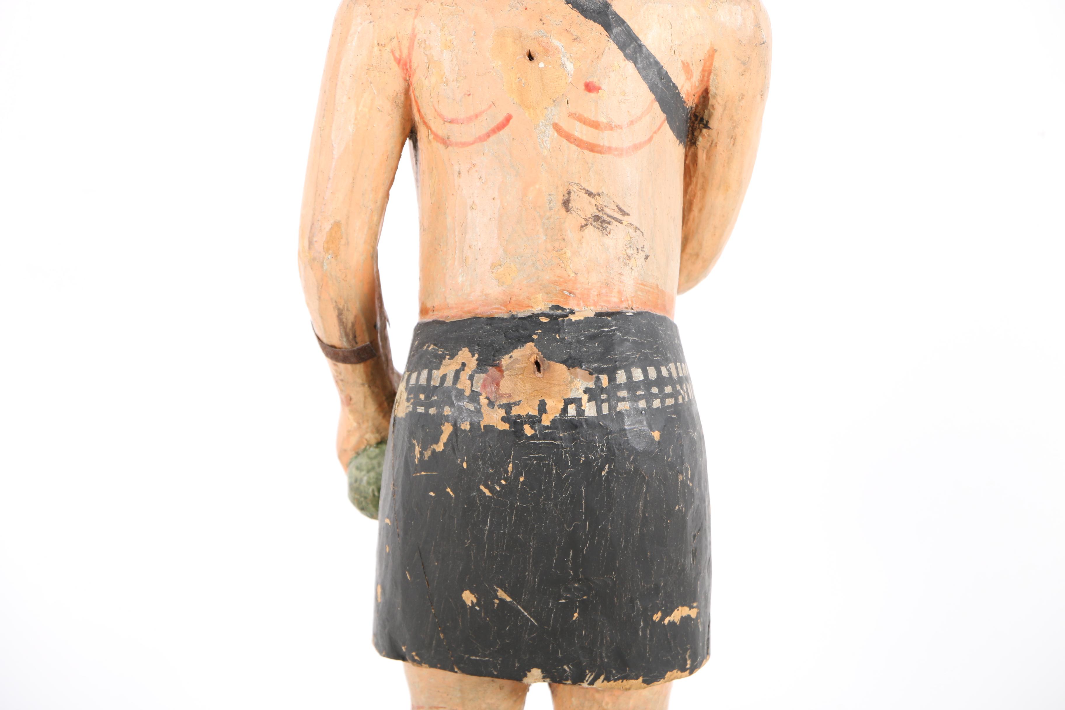 Indo-Persian Carved Polychrome Figures