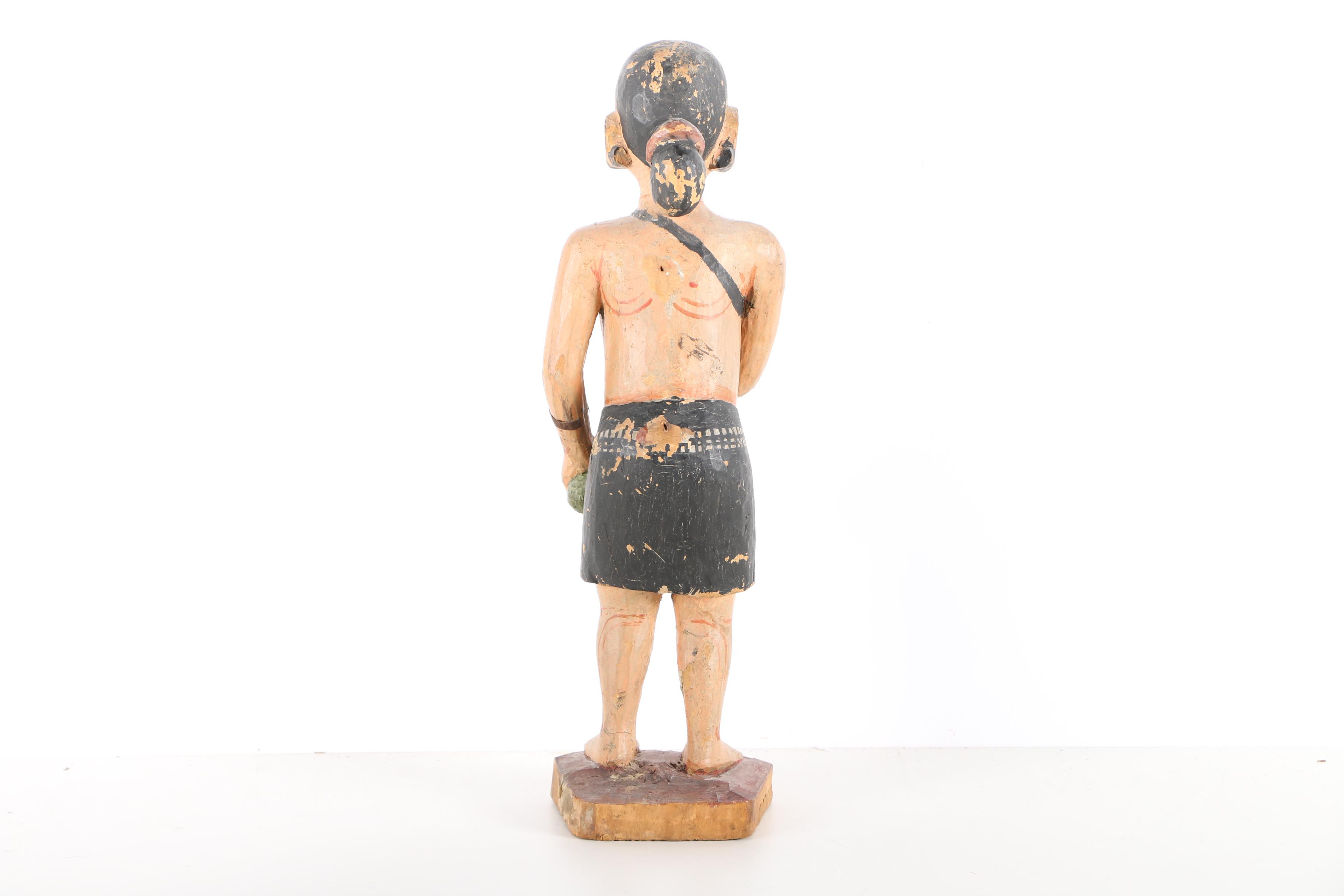 Indo-Persian Carved Polychrome Figures