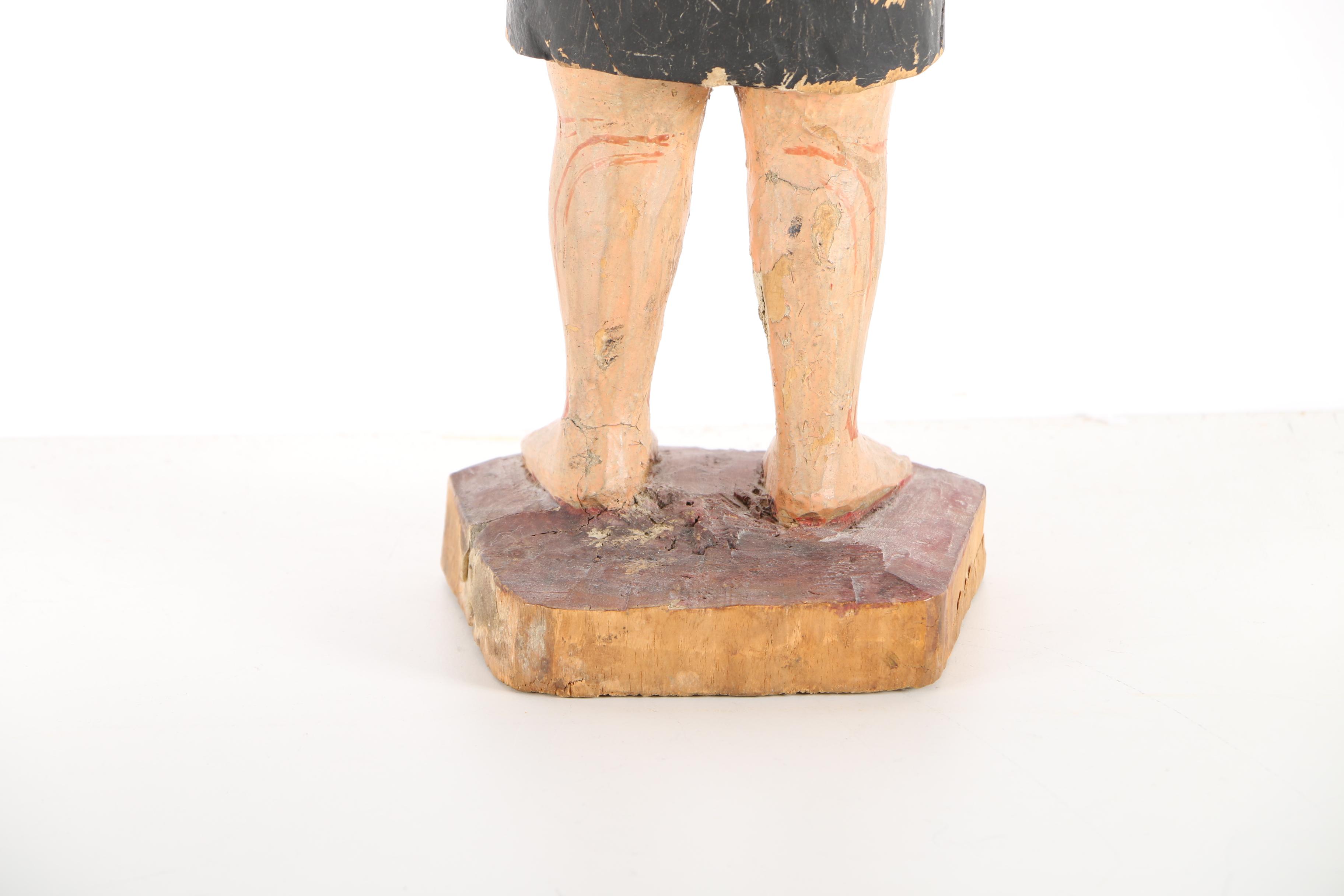 Indo-Persian Carved Polychrome Figures