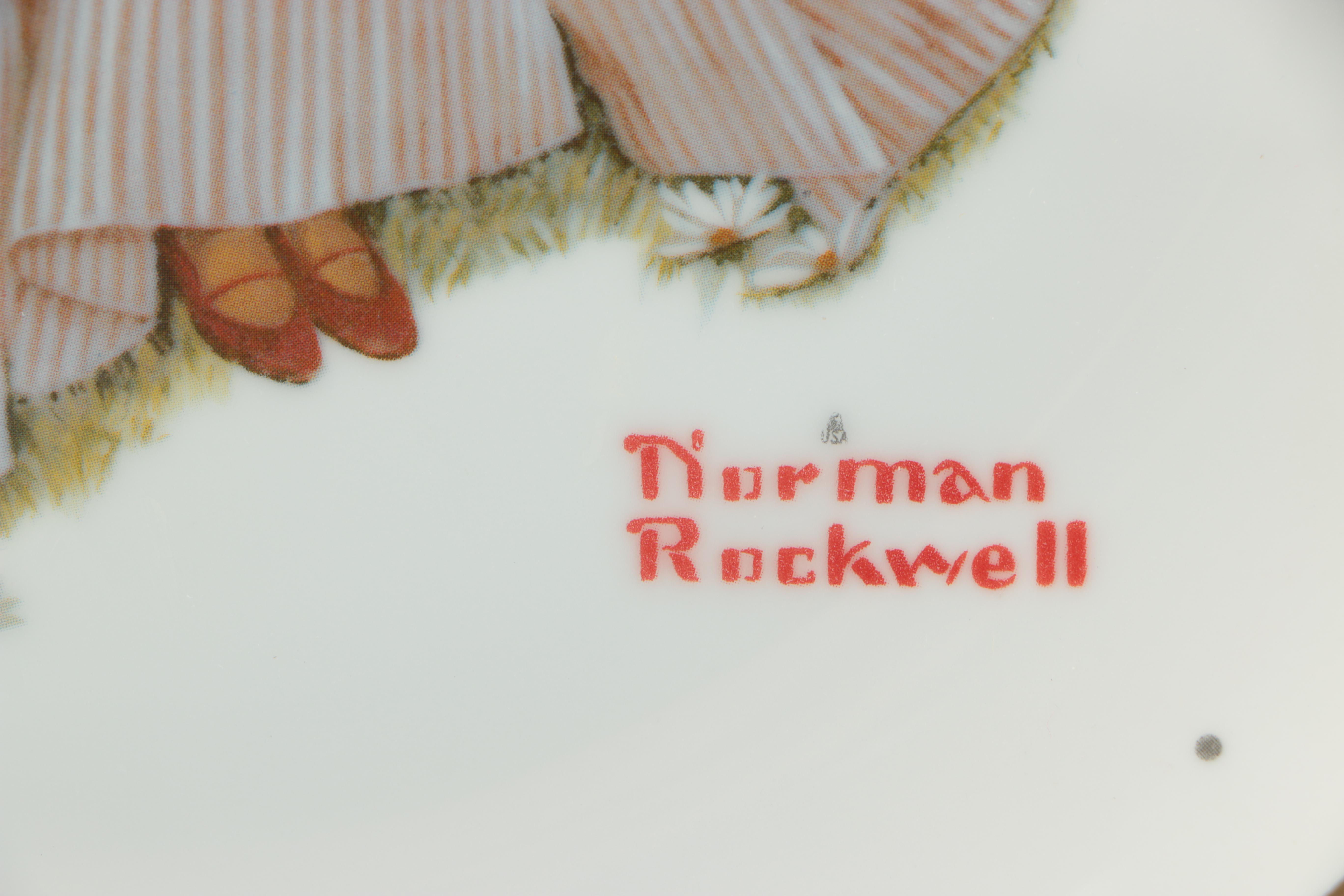 Norman Rockwell "Flowers in Tender Bloom" Plate Clock