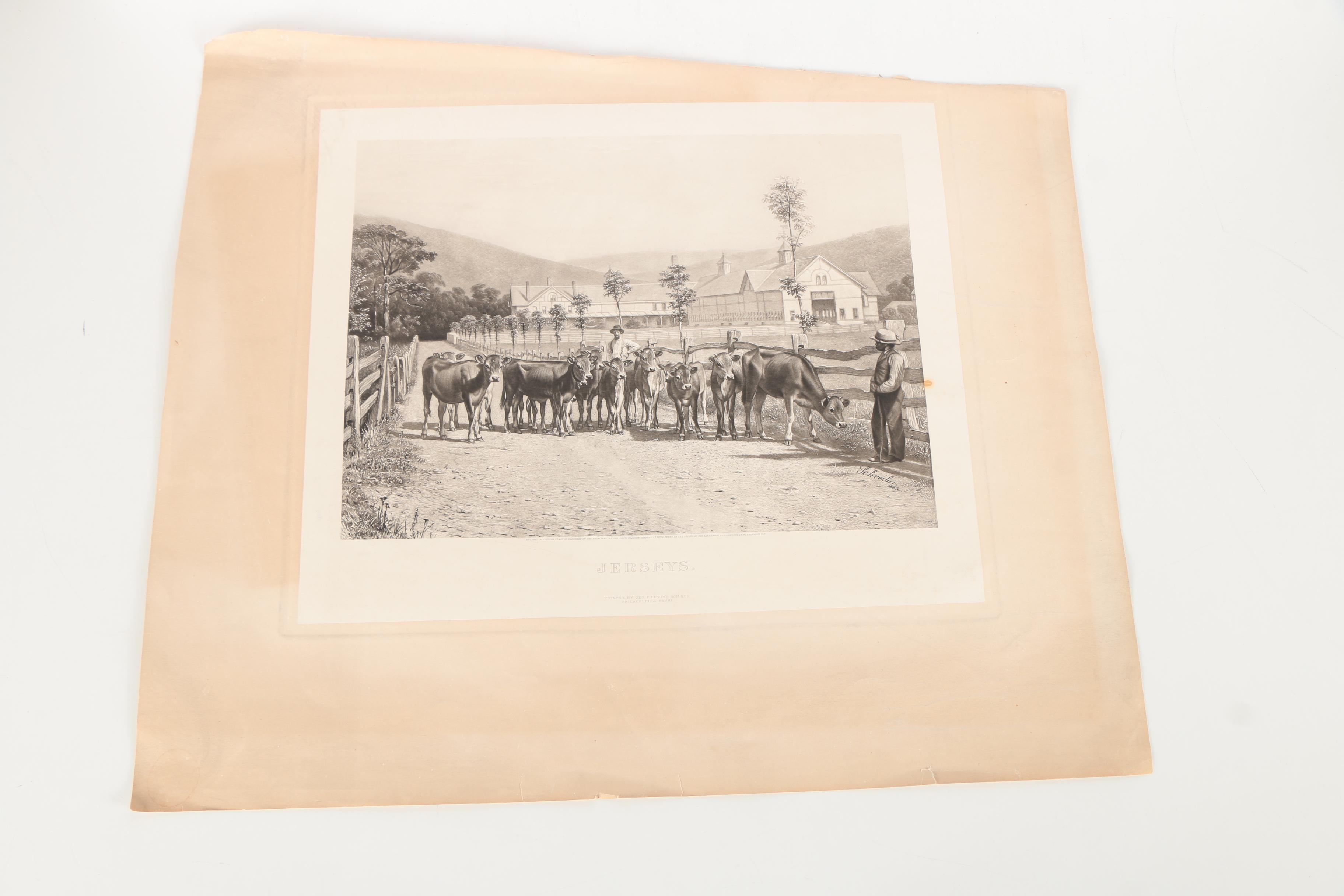 Vintage Prints of American Scenes on Paper