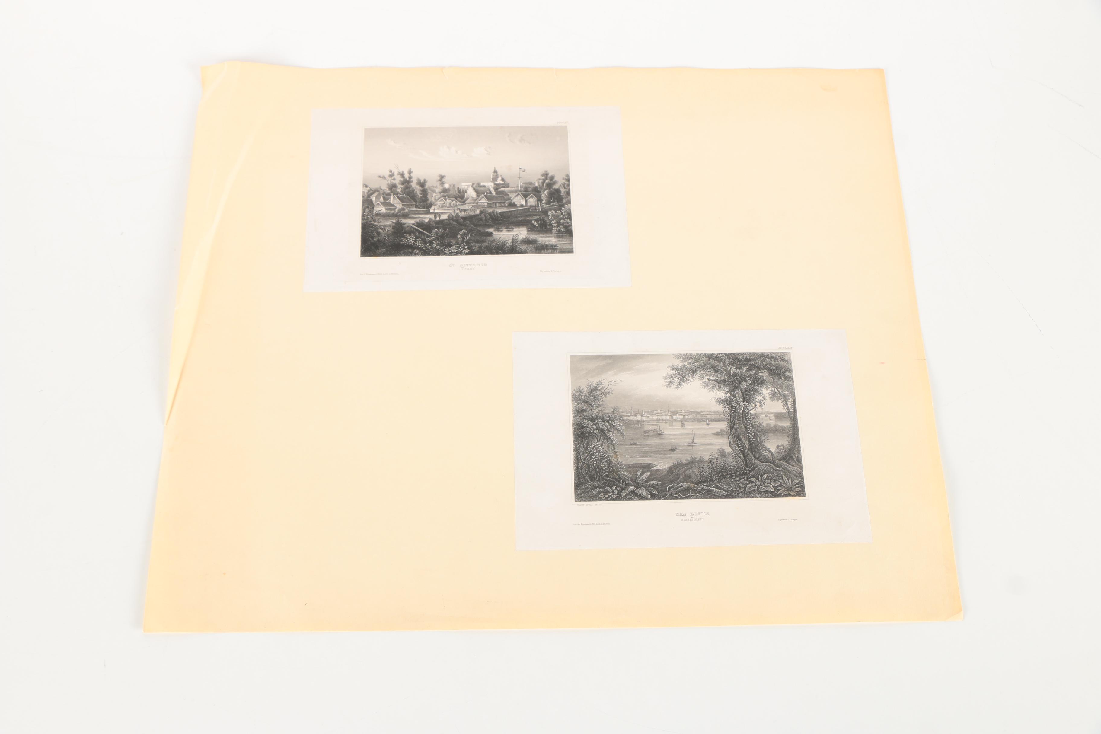 Vintage Prints of American Scenes on Paper