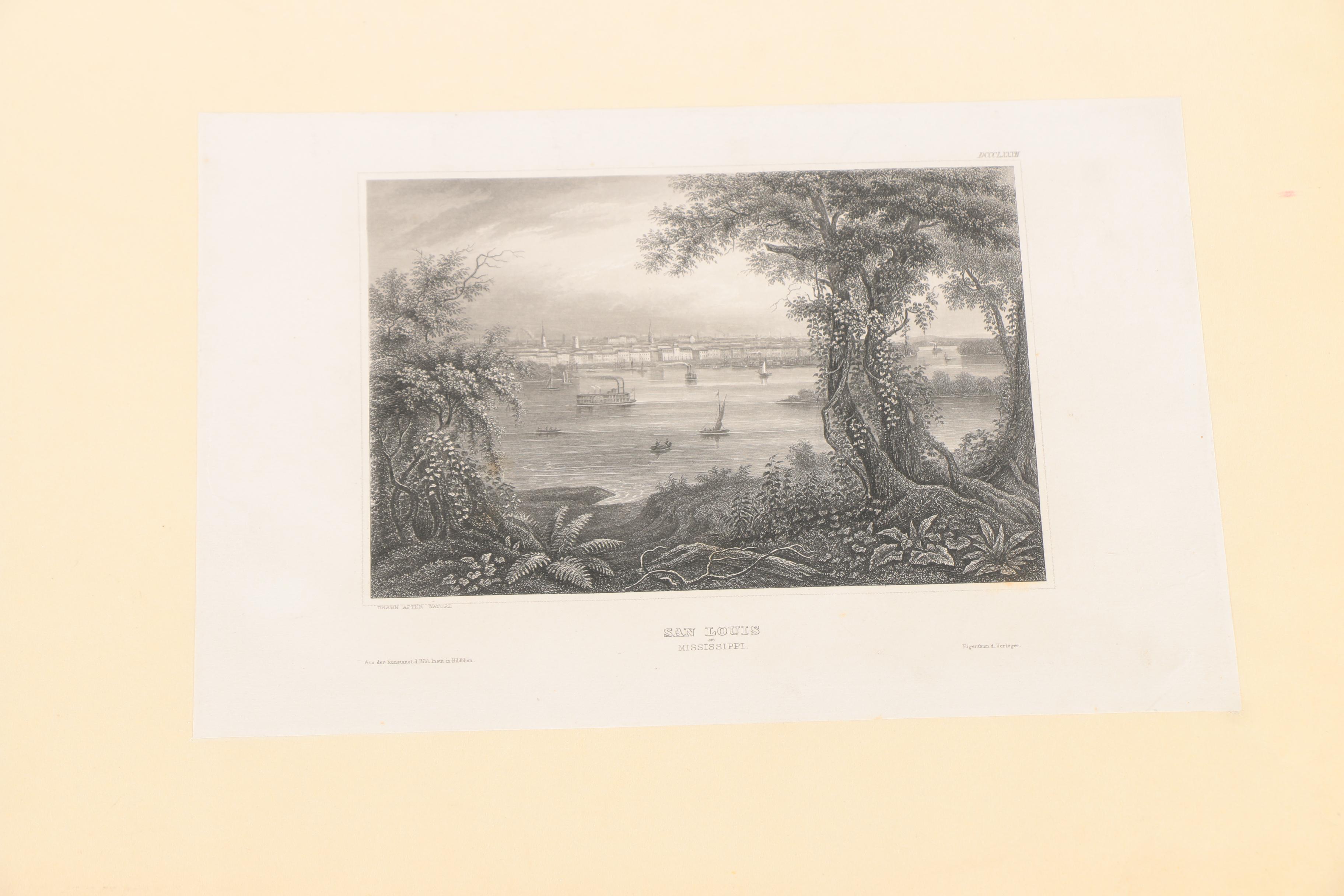 Vintage Prints of American Scenes on Paper